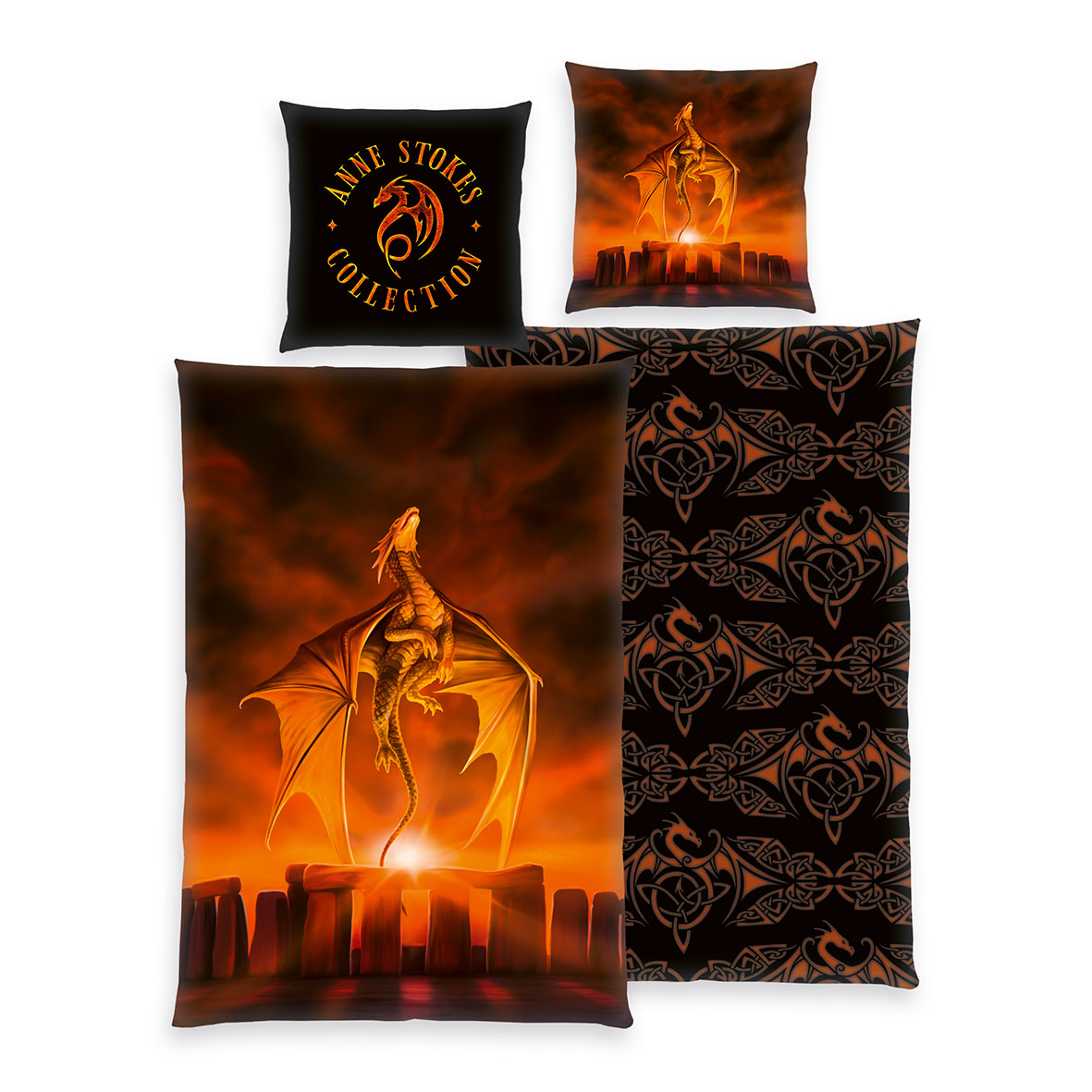 Anne Stokes Bettwäsche-Set 'Drache' – 135x200 cm, Renforcé