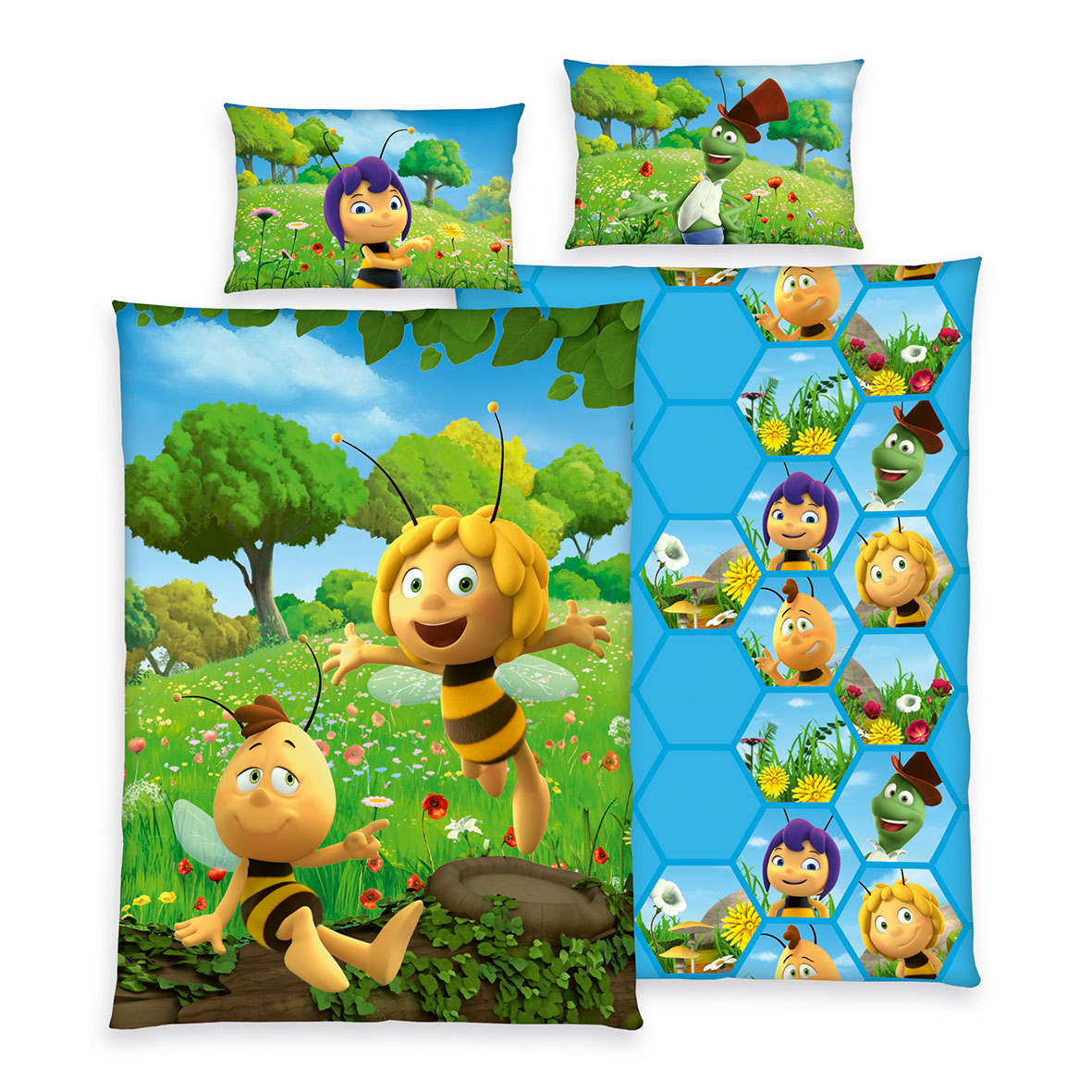 Biene Maja Kleinkindbettwäsche-Set 'Maja & Friends' – 100x135 cm, Renforcé