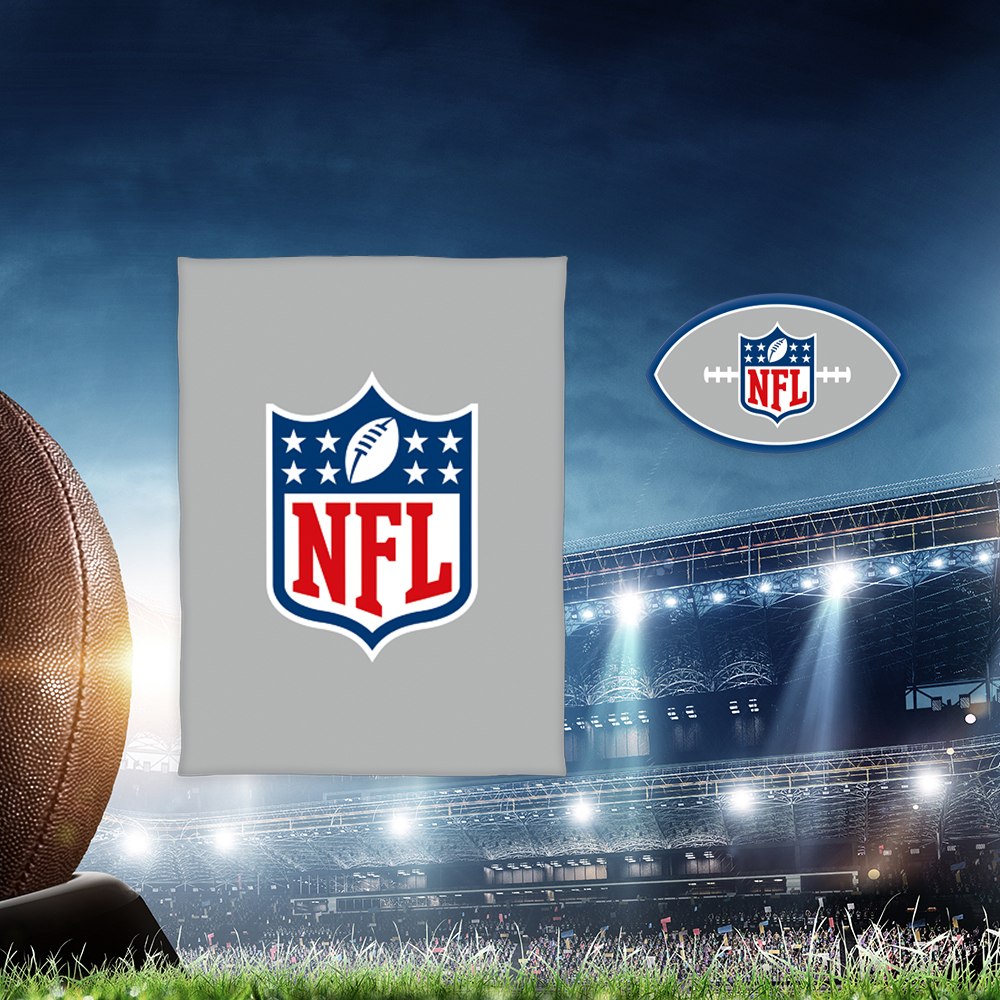 NFL Fanpaket – Decke 150x200 cm & Konturenkissen