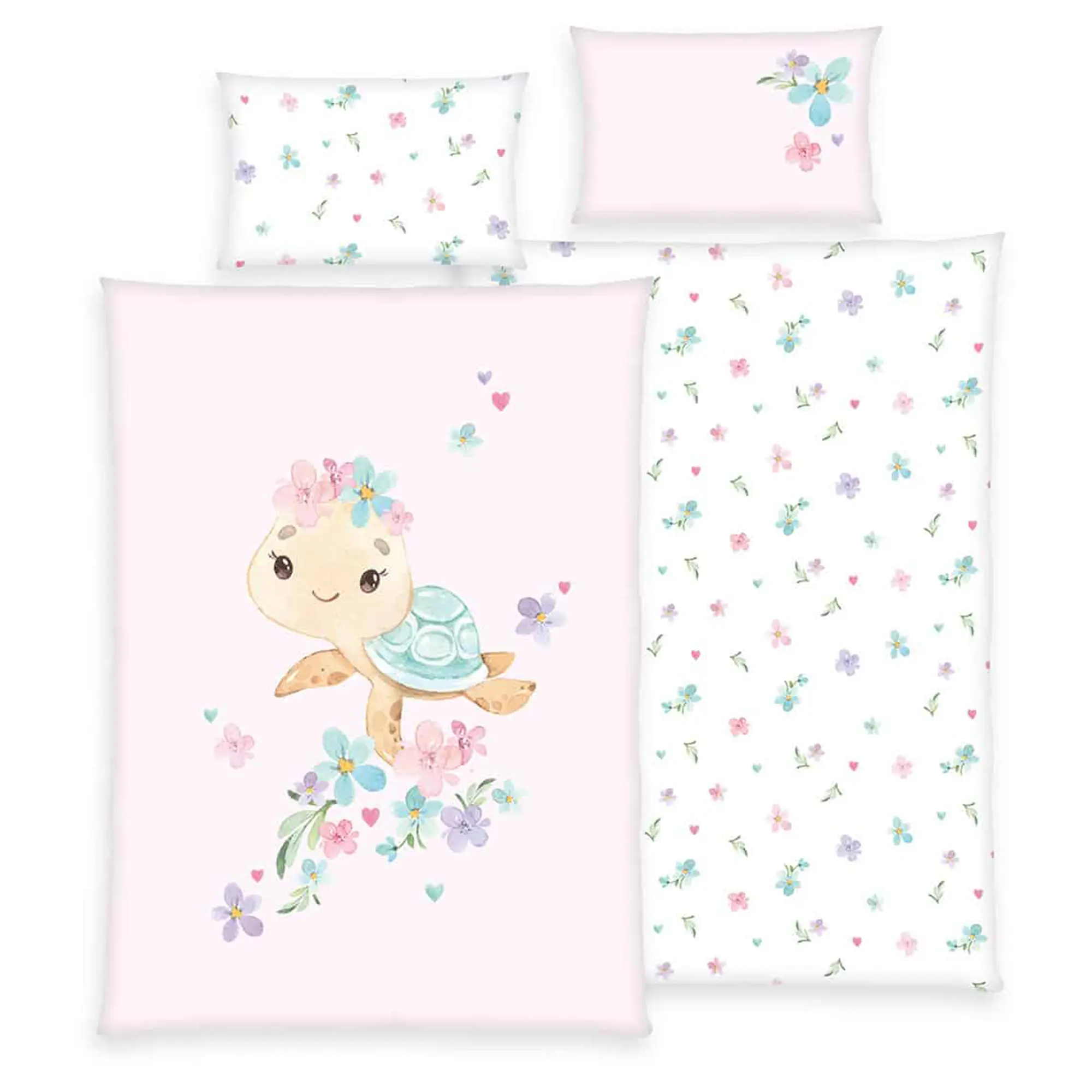 babybest® Bettwäsche-Set 'Little Turtle' – 100x135 cm, Renforcé