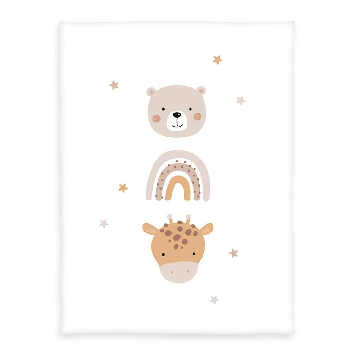 babybest® Kuscheldecke 'Little Friends' – 75x100 cm, Microfaserflausch