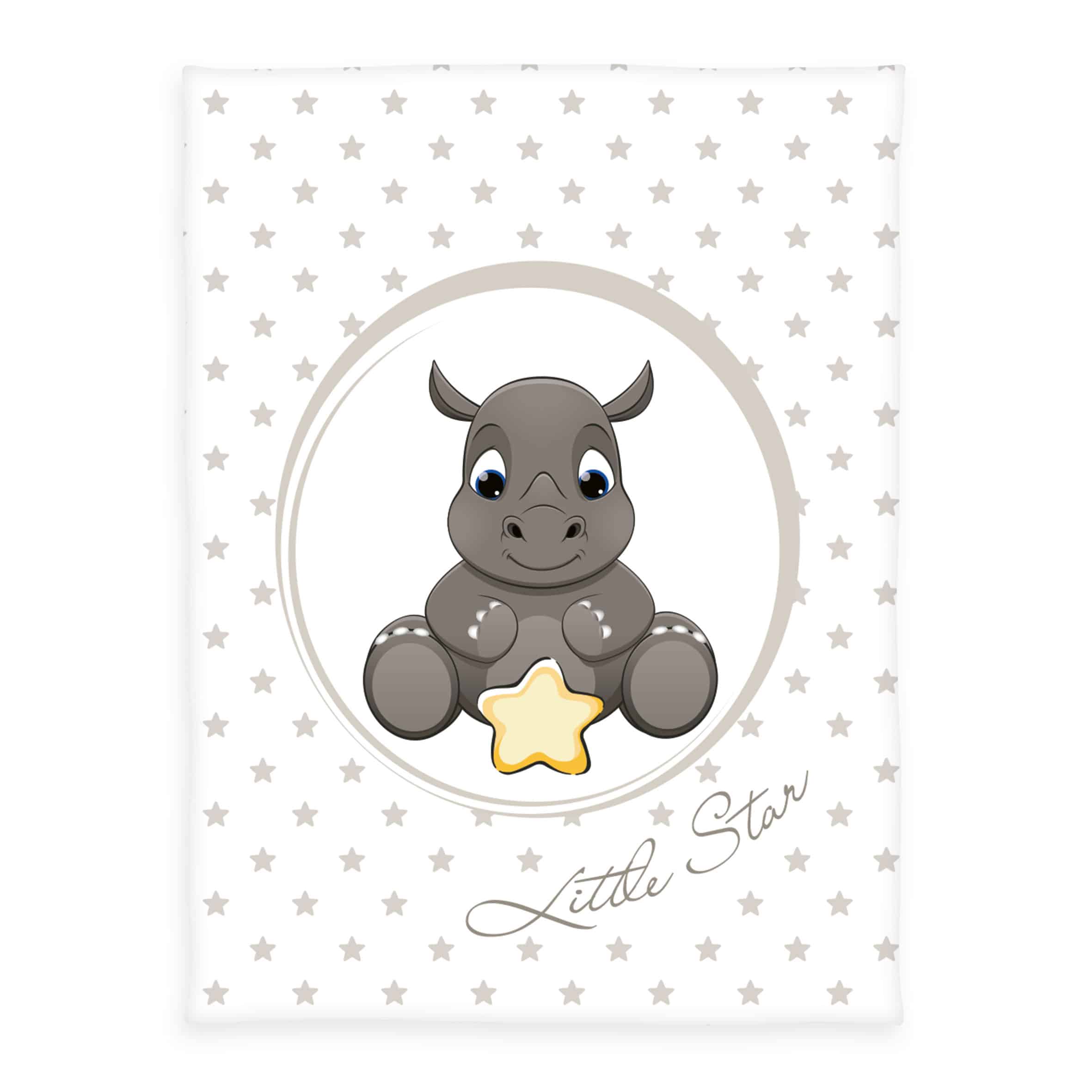babybest® Kuscheldecke 'Süßes Nashorn' 75x100 cm, Flausch