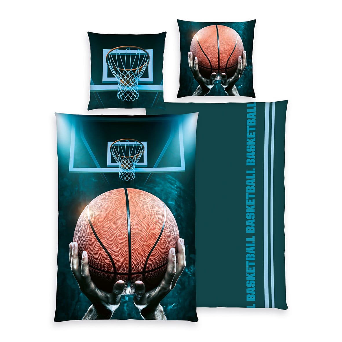 Young Collection Bettwäsche-Set 'Basketball' – 135x200 cm, Renforcé