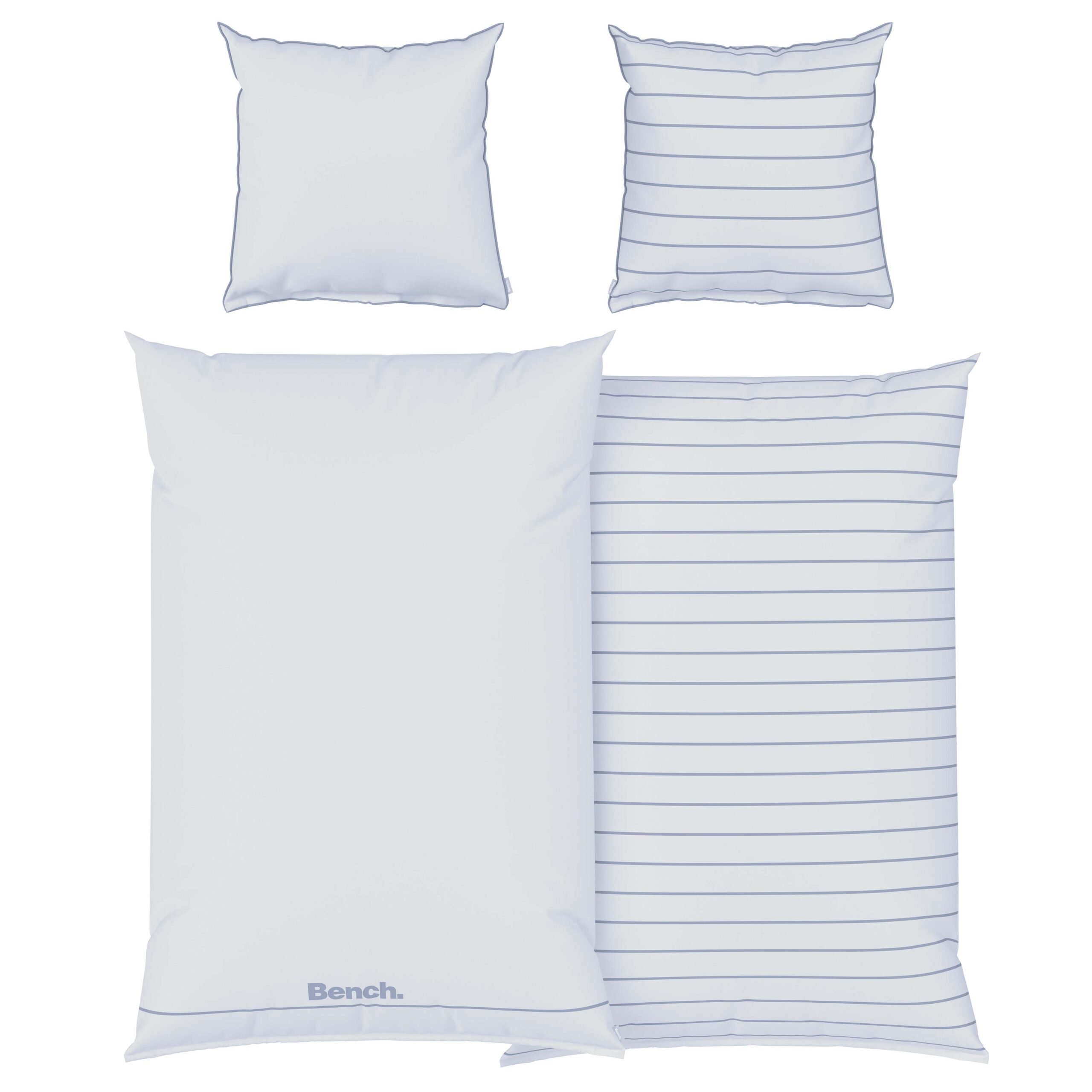 Bench Bettwäsche - Grau/Gestreift