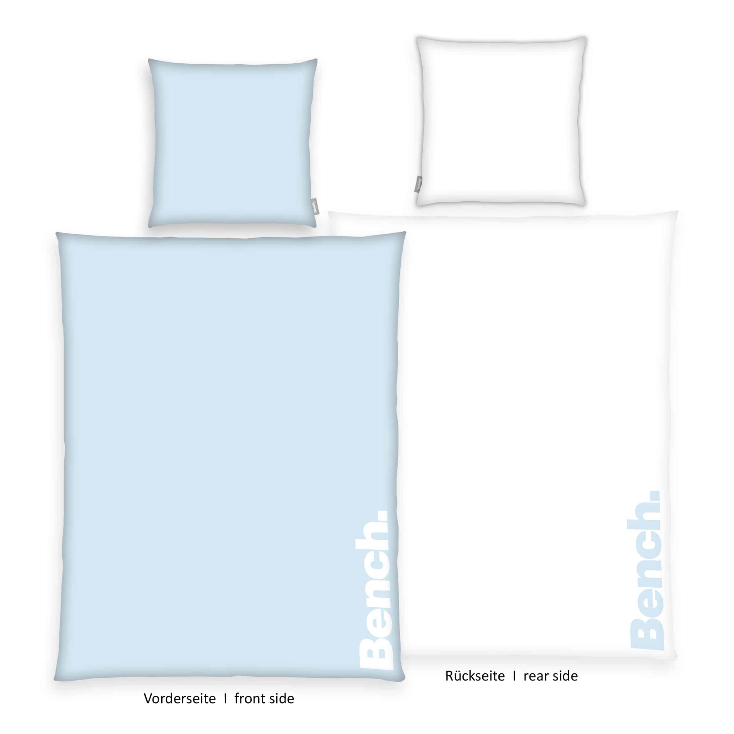 Bench® Bettwäsche-Set 'Hellblau' – 135x200, 140x200 oder 155x220, Renforcé