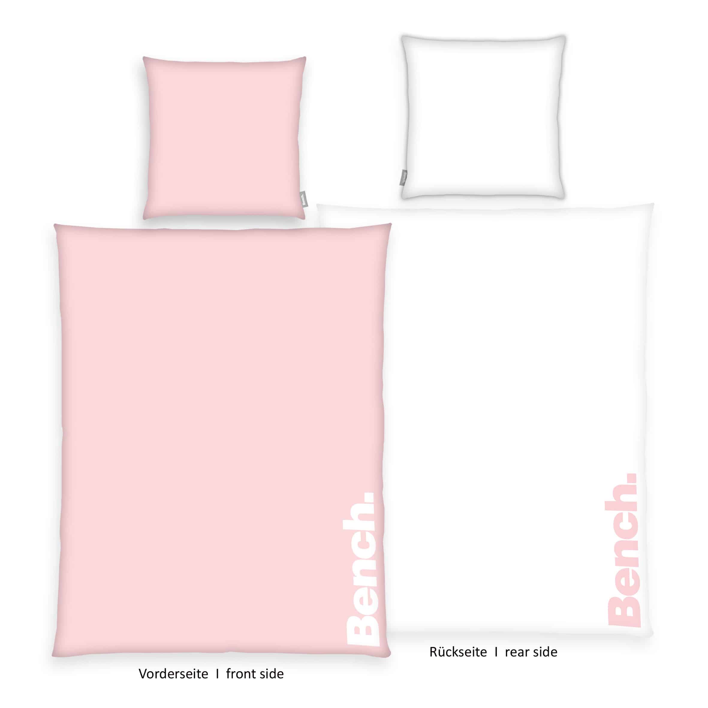 Bench® Bettwäsche-Set 'Hellrosa' – 135x200, 140x200 oder 155x220 cm, Renforcé