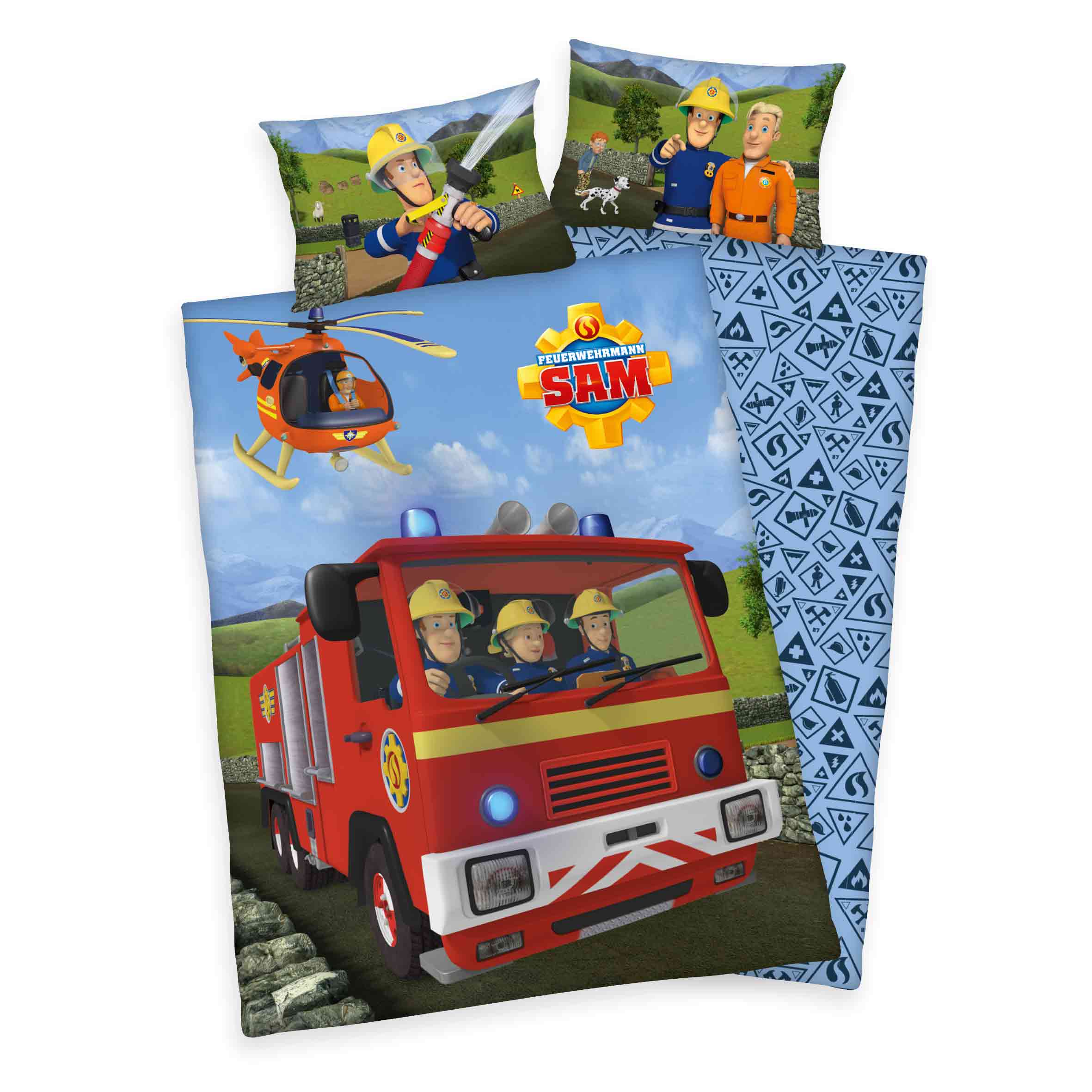 babybest® Feuerwehrmann Sam Kleinkindbettwäsche-Set 'Classic' – 100x135 cm, verschiedene Qualitäten