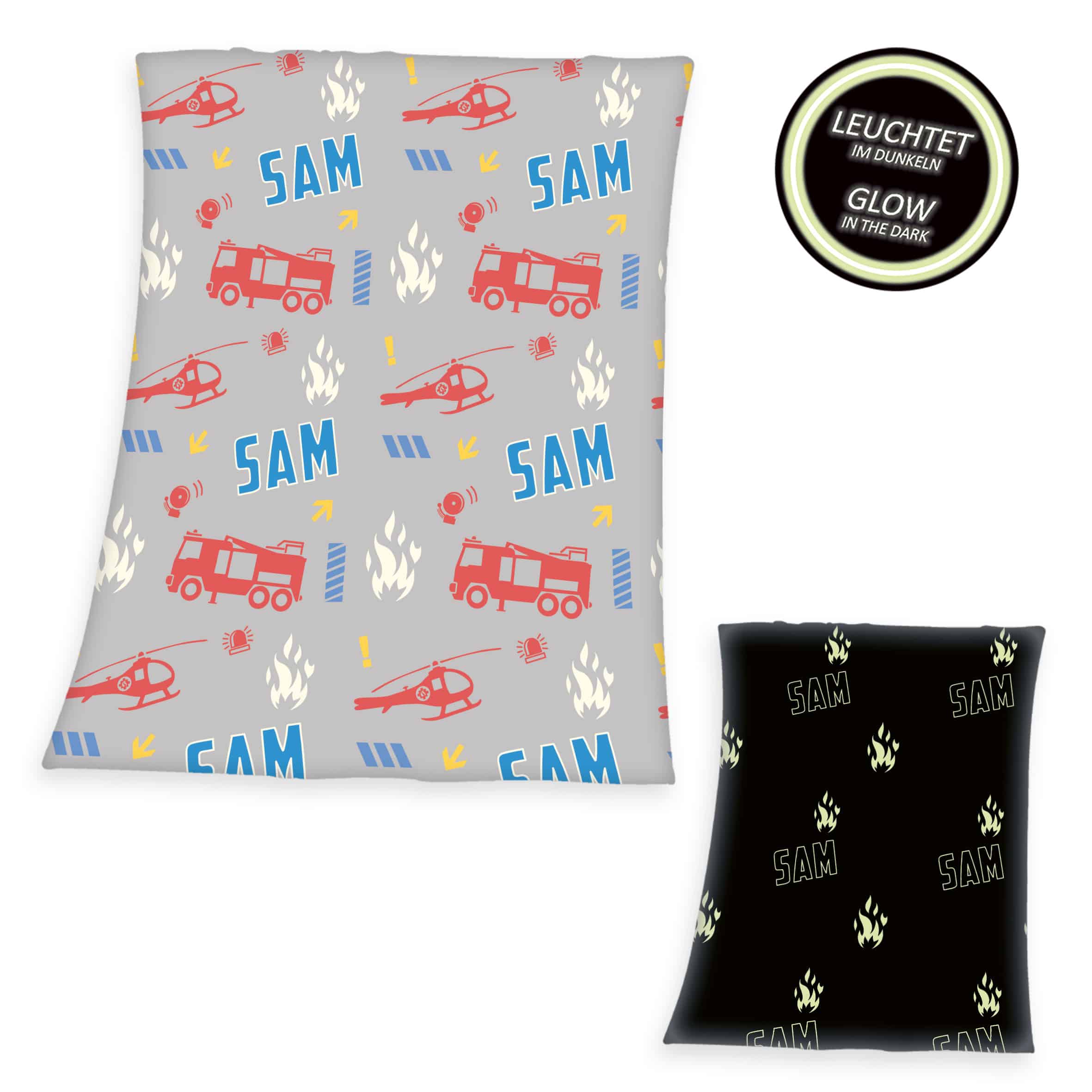 Feuerwehrmann Sam Decke - Glow Grey