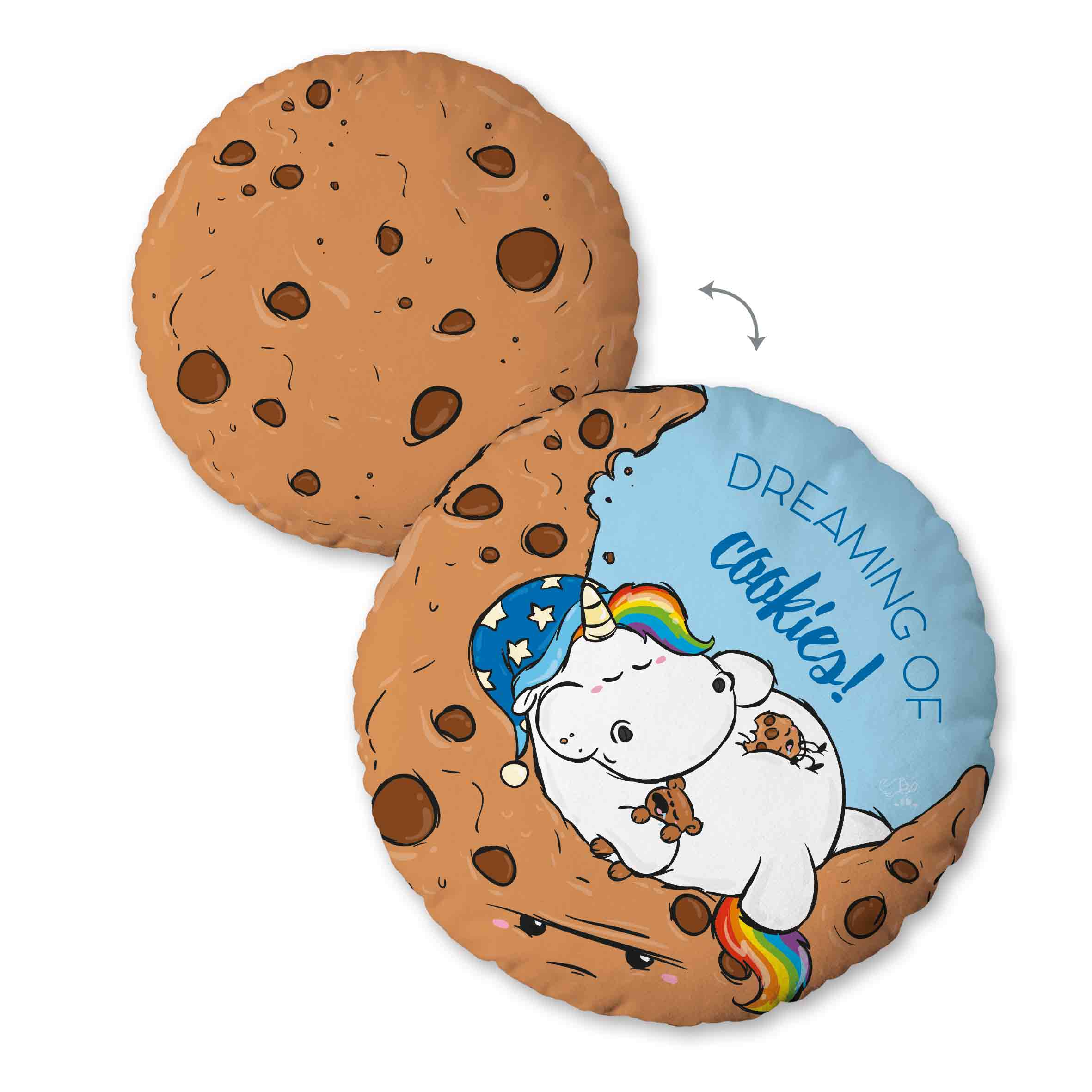 Pummeleinhorn Kissen 'Dreaming of Cookies' – 30 cm
