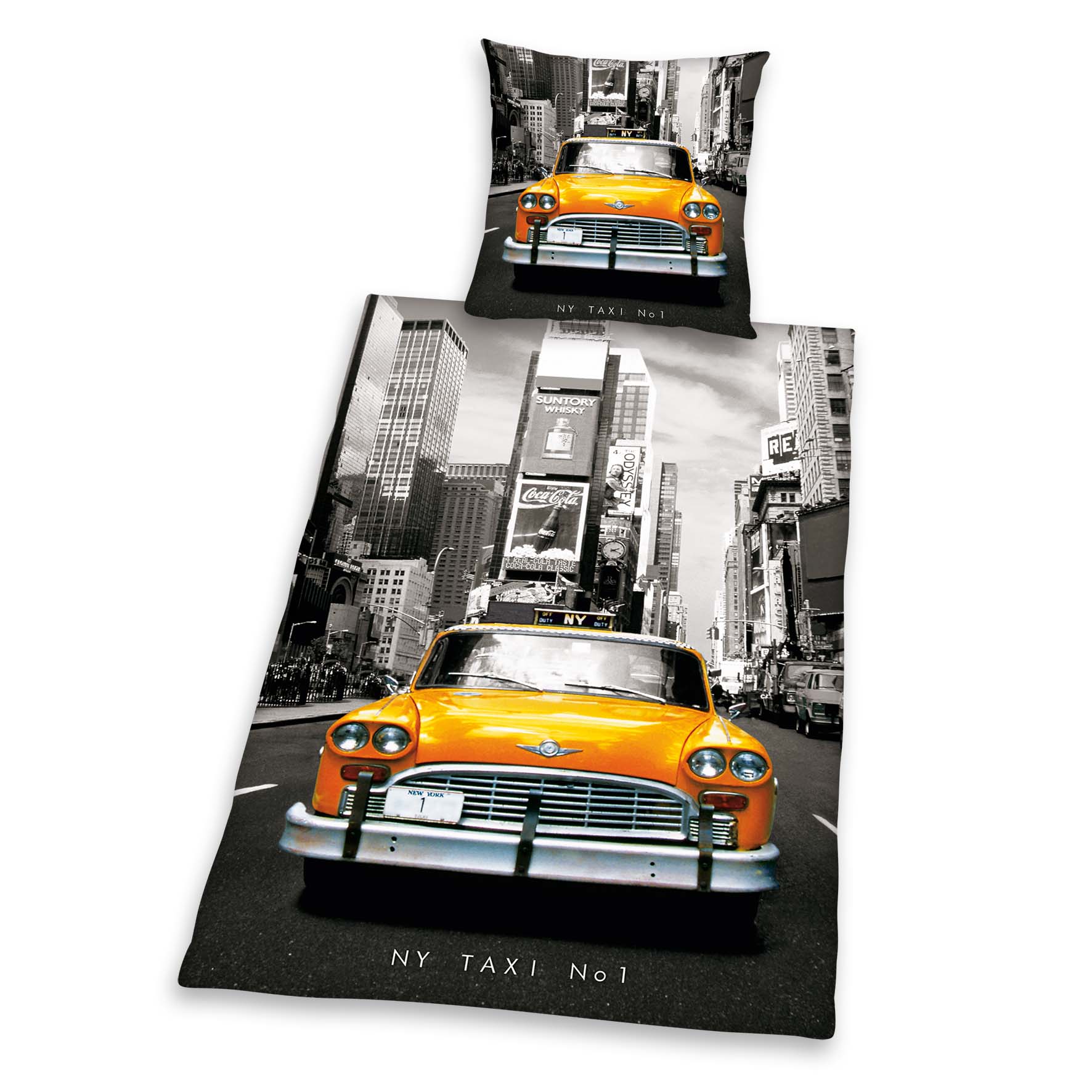 Young Collection Bettwäsche-Set 'New York Taxi' – 135x200 cm, Linon