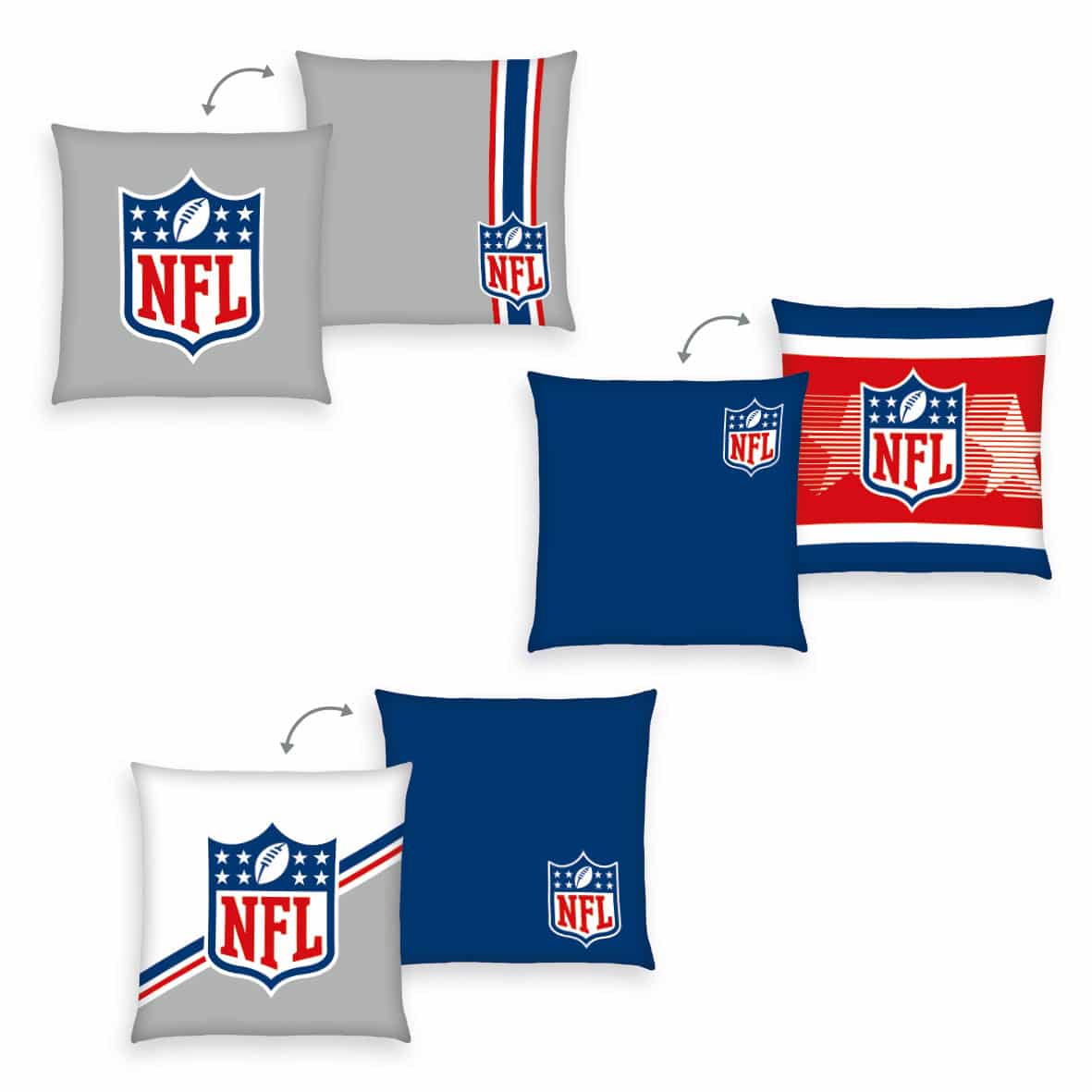 NFL Dekokissen-Set 'Classic' – 3-teilig, 40x40 cm