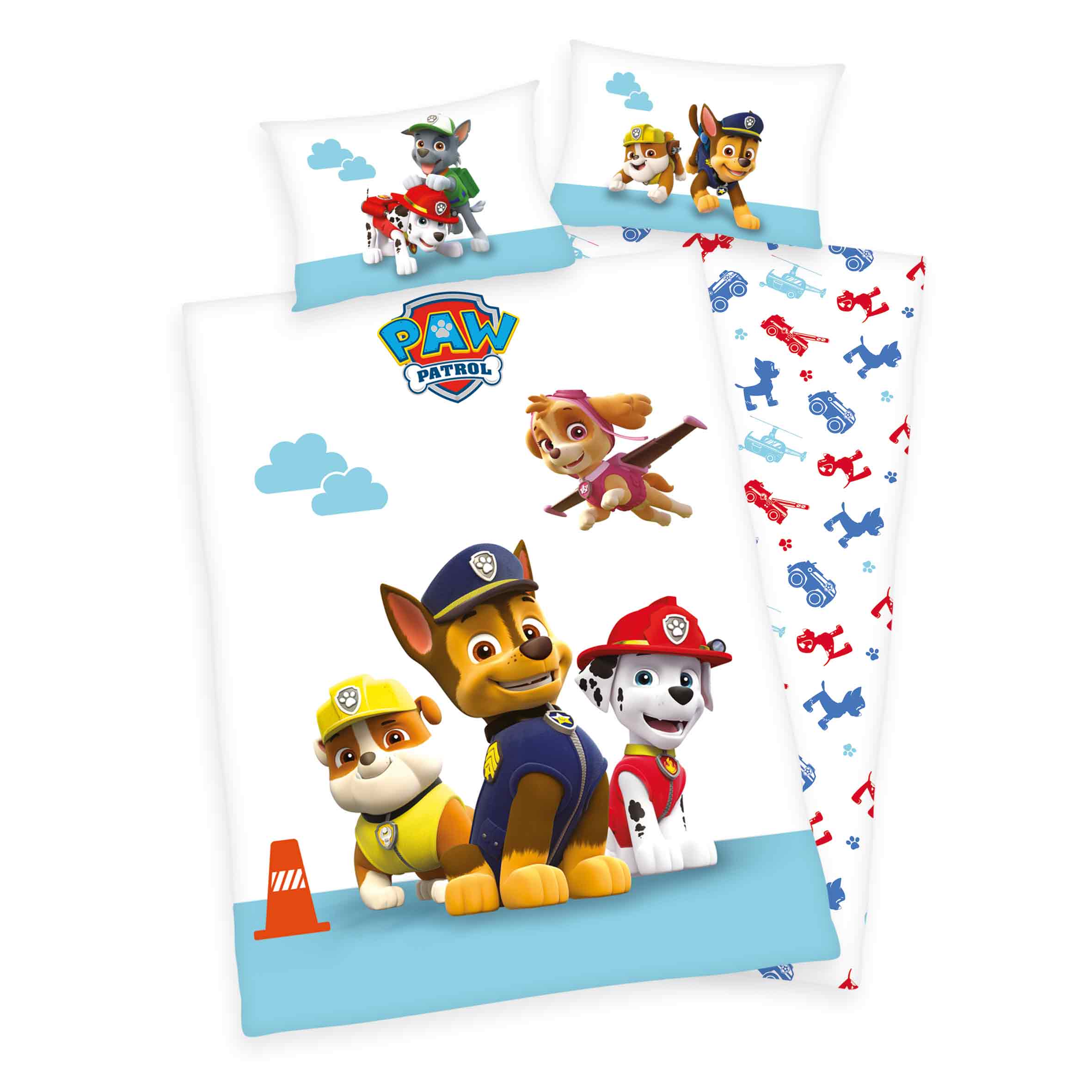 Paw Patrol Kleinkindbettwäsche-Set 'Classic' – 100x135 cm, verschiedene Qualitäten