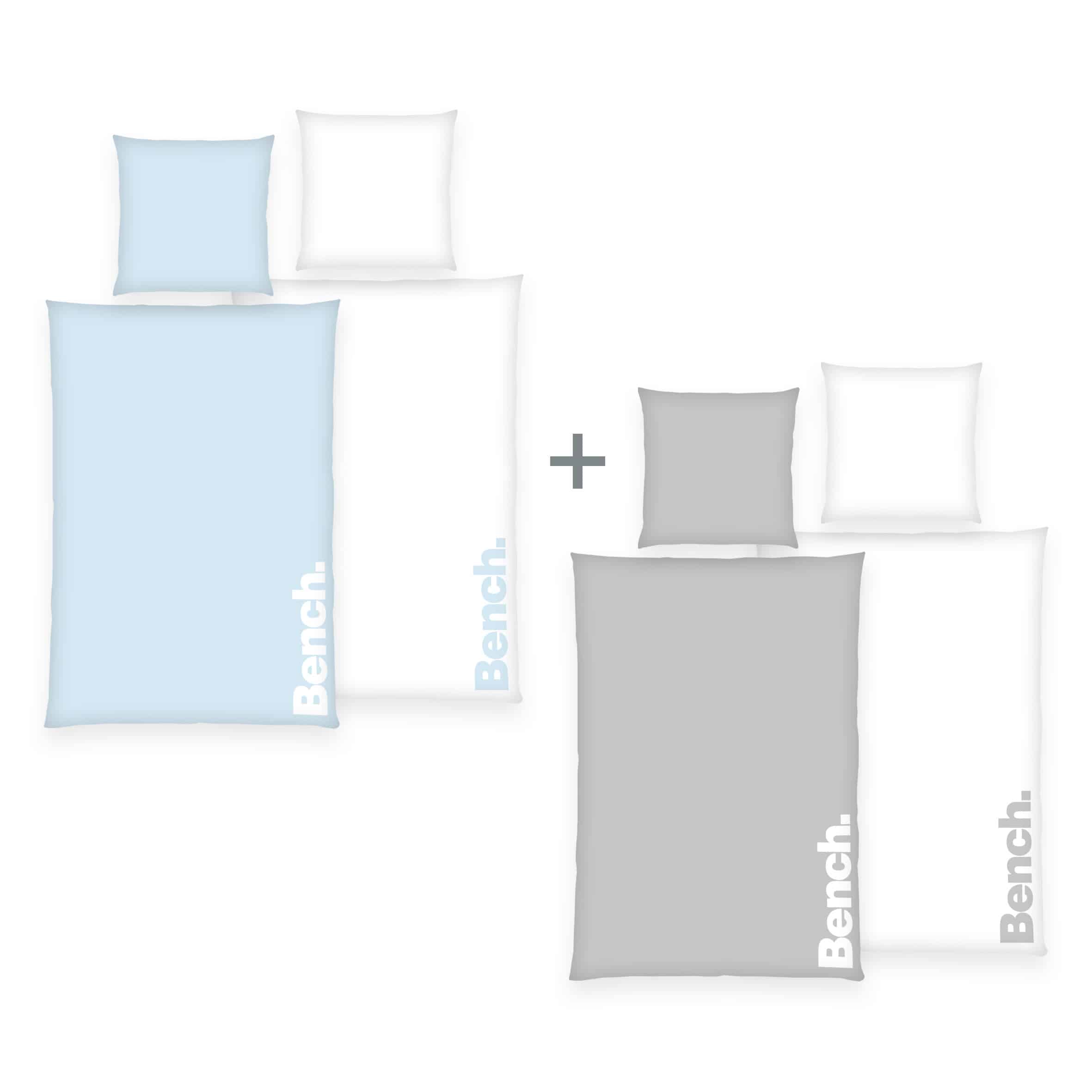 Bench Bettwäsche-Set 'Blau/Grau' – 135x200, 140x200 oder 155x220 cm, Renforcé