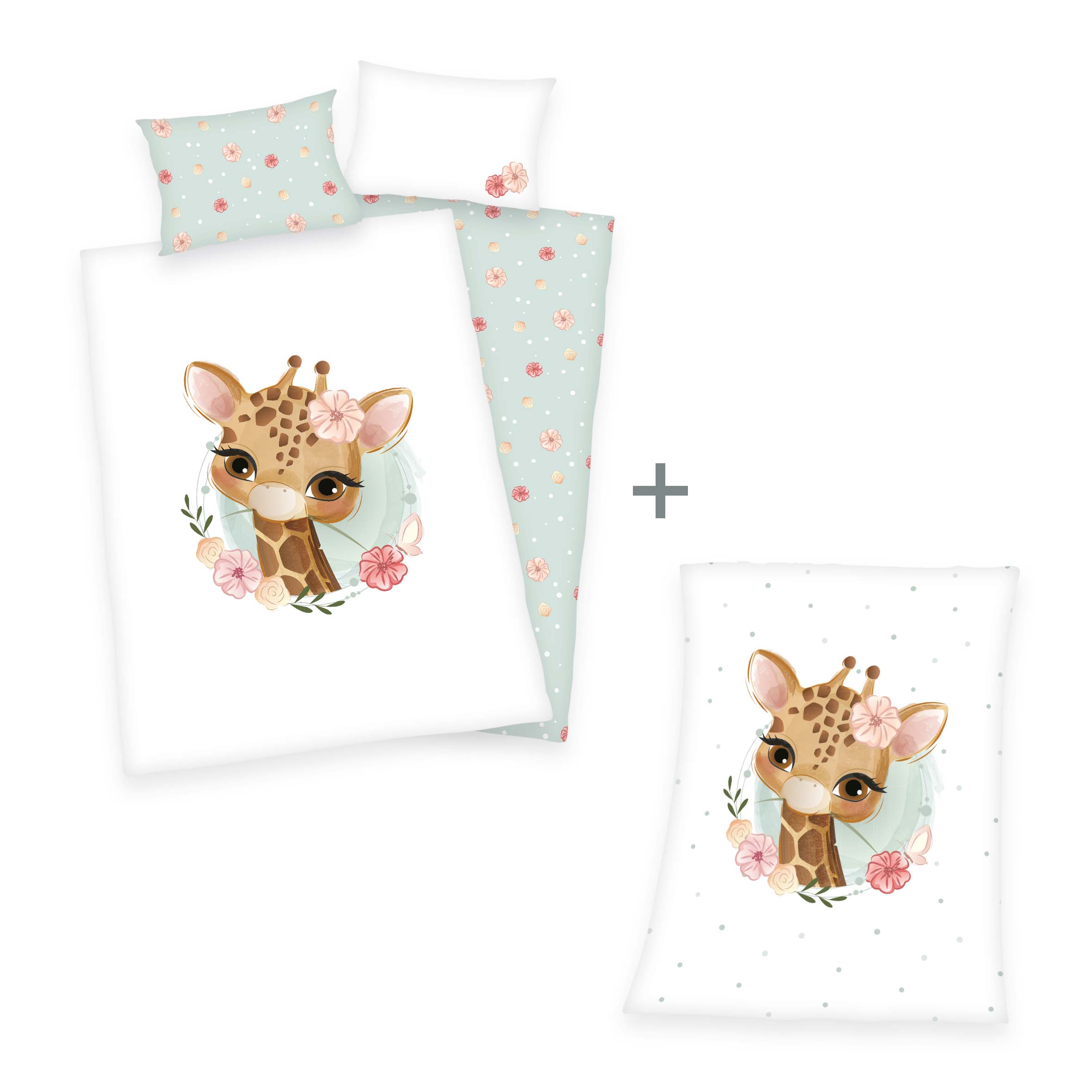Produktset Giraffe Bettwäsche & Decke