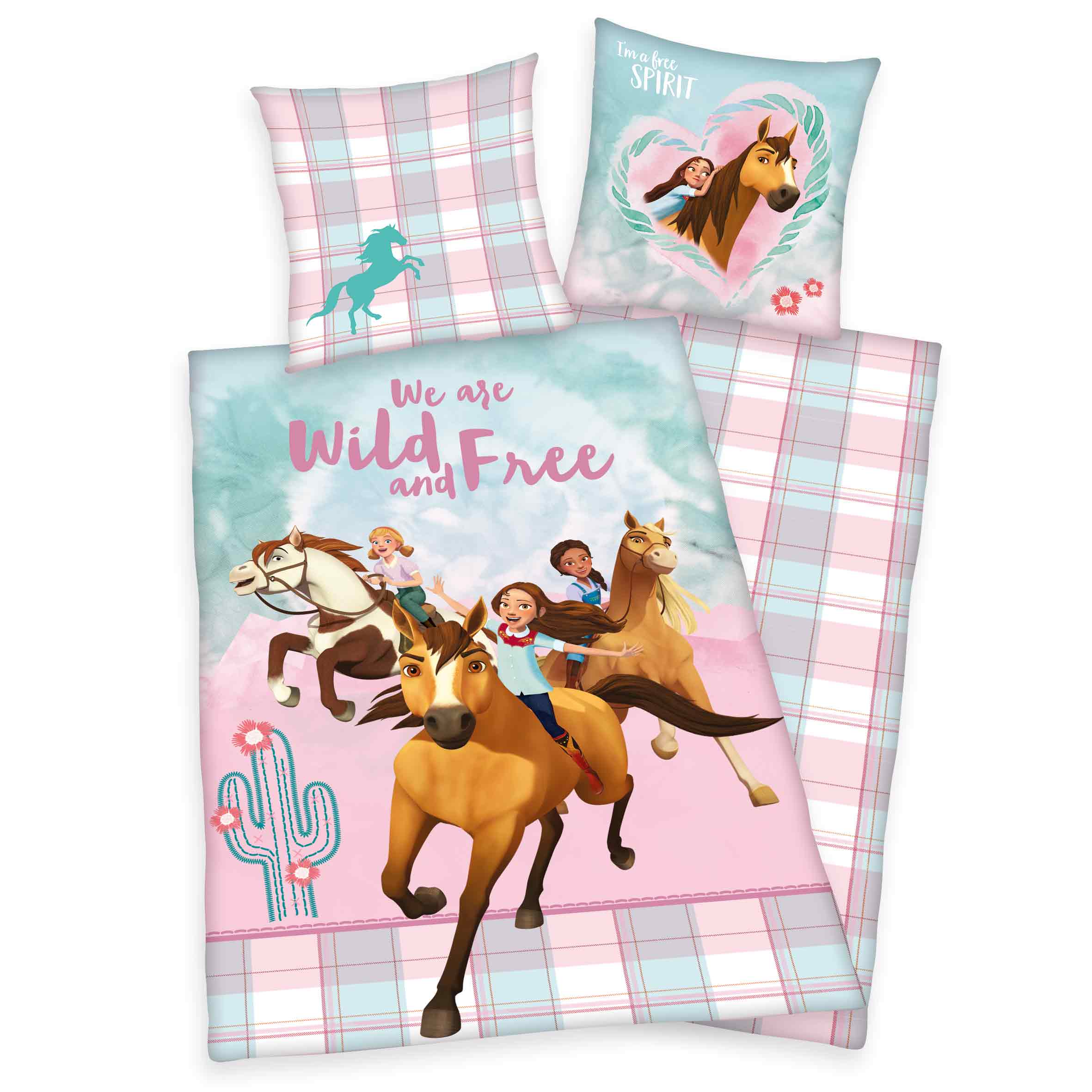 Spirit Kinderbettwäsche-Set 'Wild and Free' – 100x135 cm, Renforcé