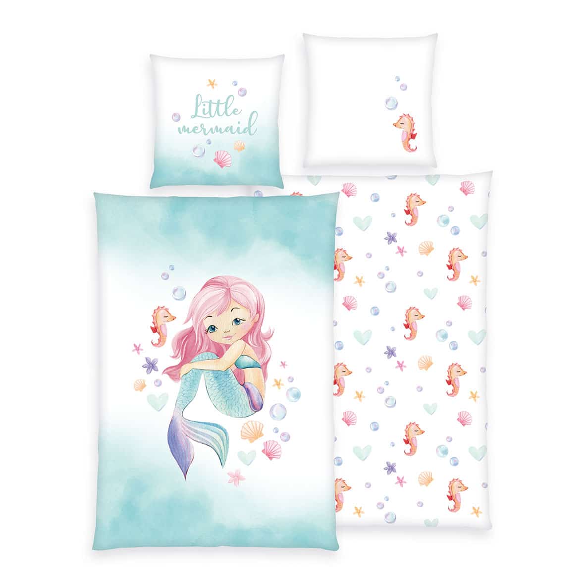 Young Collection Bettwäsche-Set 'Little Mermaid' – 135x200, 140x200 oder 160x210, Renforcé