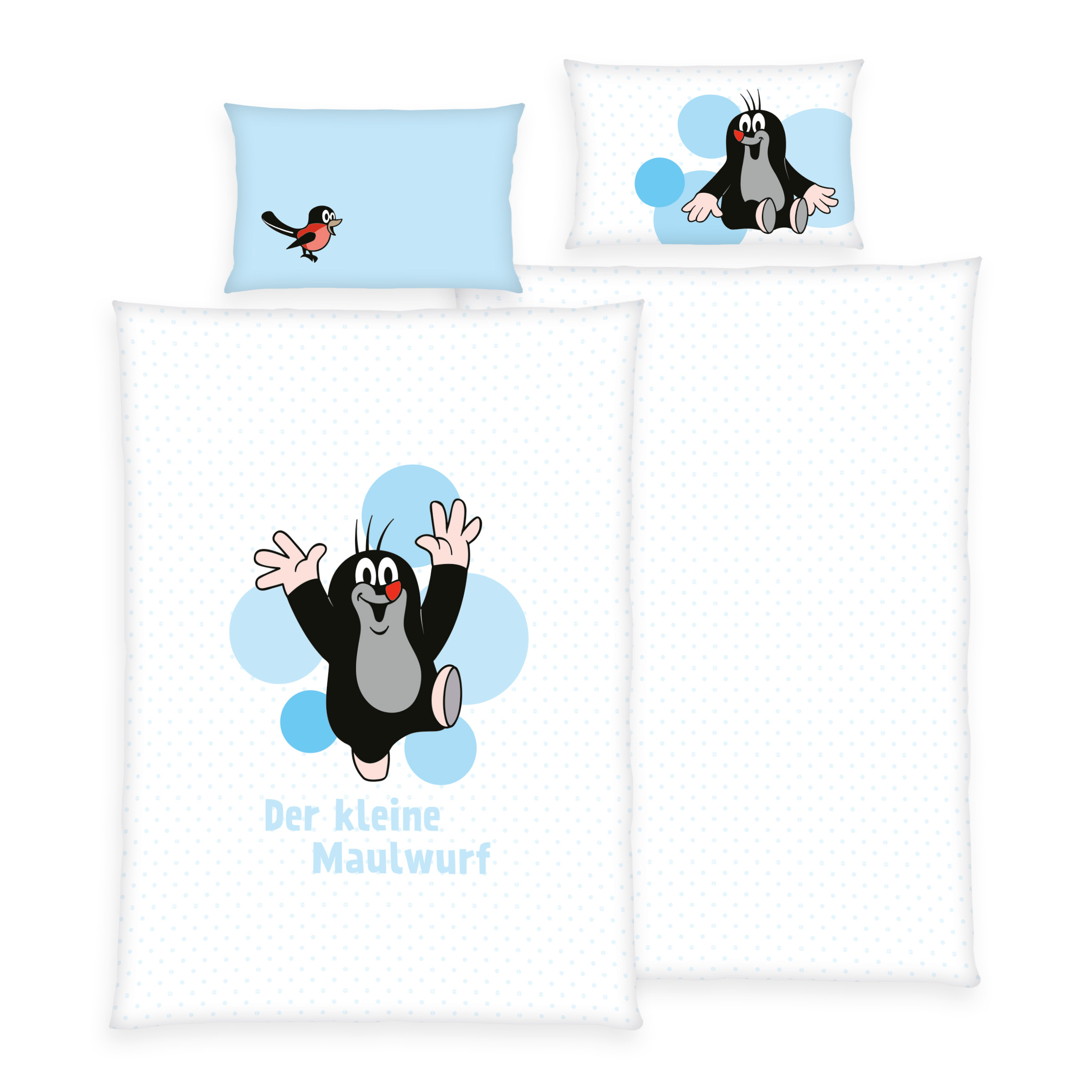 Der kleine Maulwurf Bettwäsche-Set 'Blue' – 100x135 cm, 100% Baumwolle, Renforcé