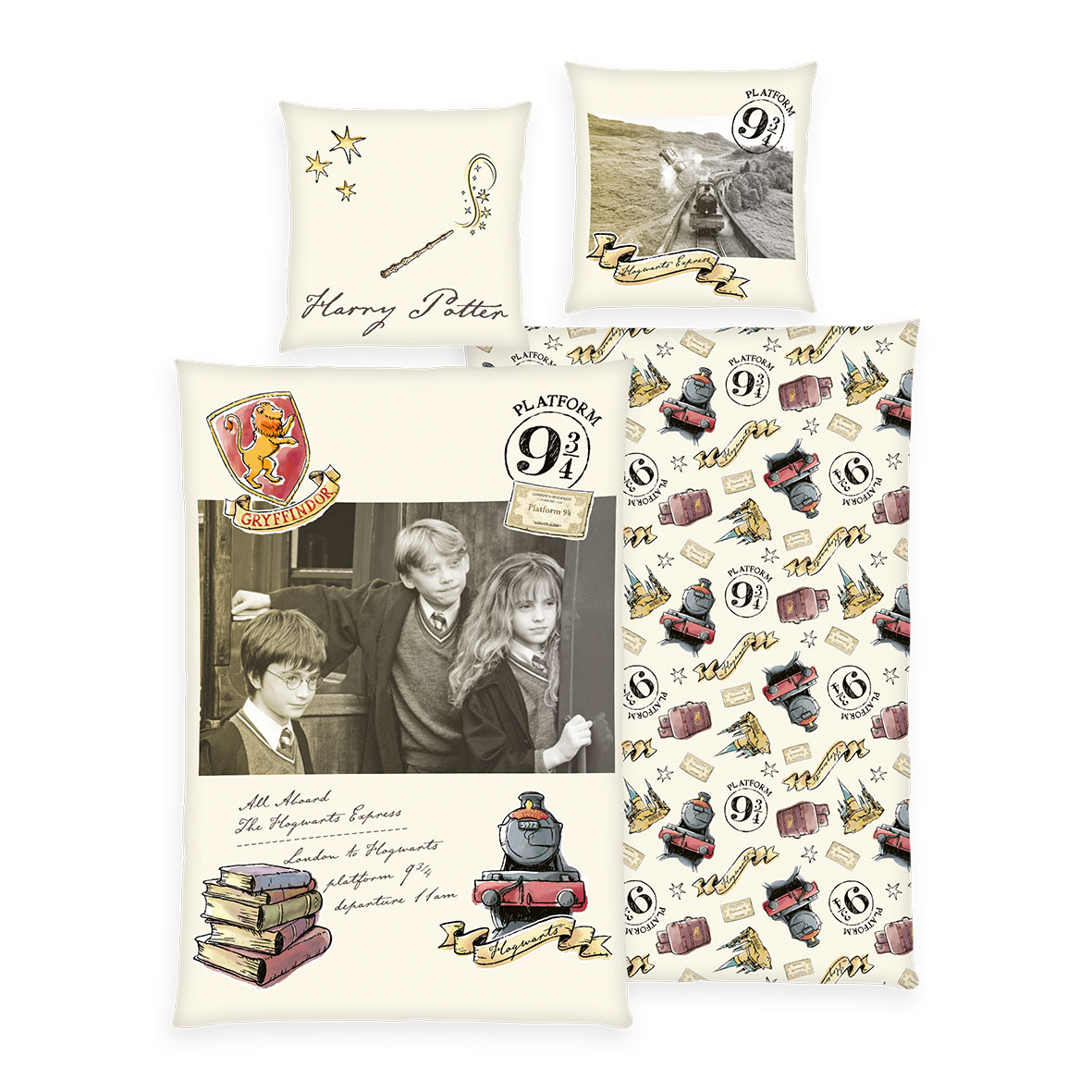 Harry Potter Bettwäsche-Set 'Magical' – 135x200 cm, Linon