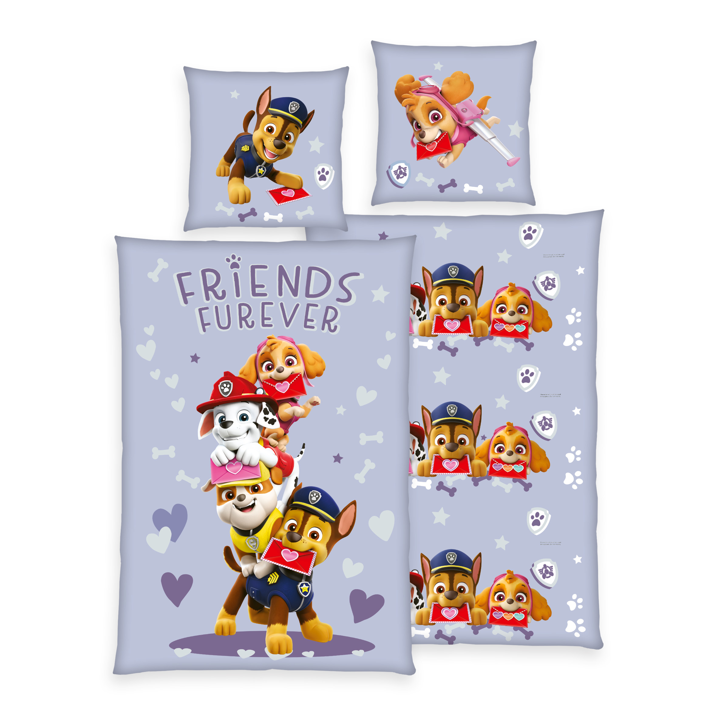 Paw Patrol Bettwäsche-Set 'Friends Furever' – 135x200 cm, Linon