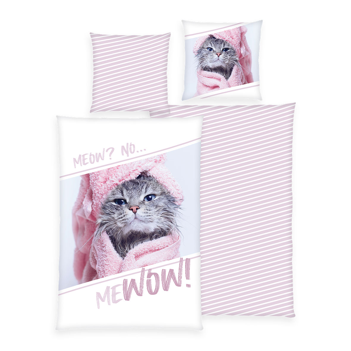 Young Collection Bettwäsche-Set 'MeWow' – 135x200 cm, Linon