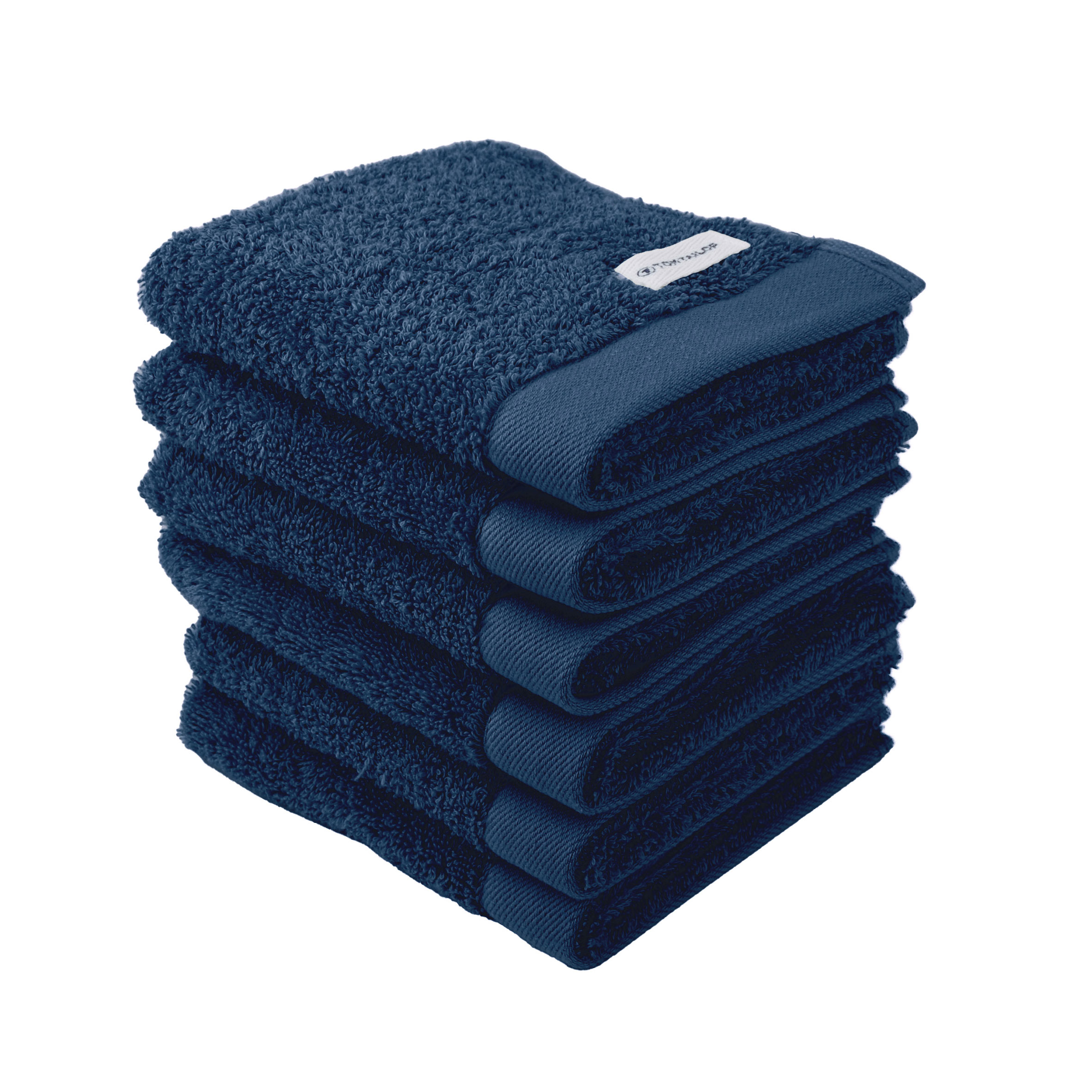 TOM TAILOR Gästehandtuch 6er-Set 'Color Bath Towel Dark Navy' – 30x50 cm, Frottier
