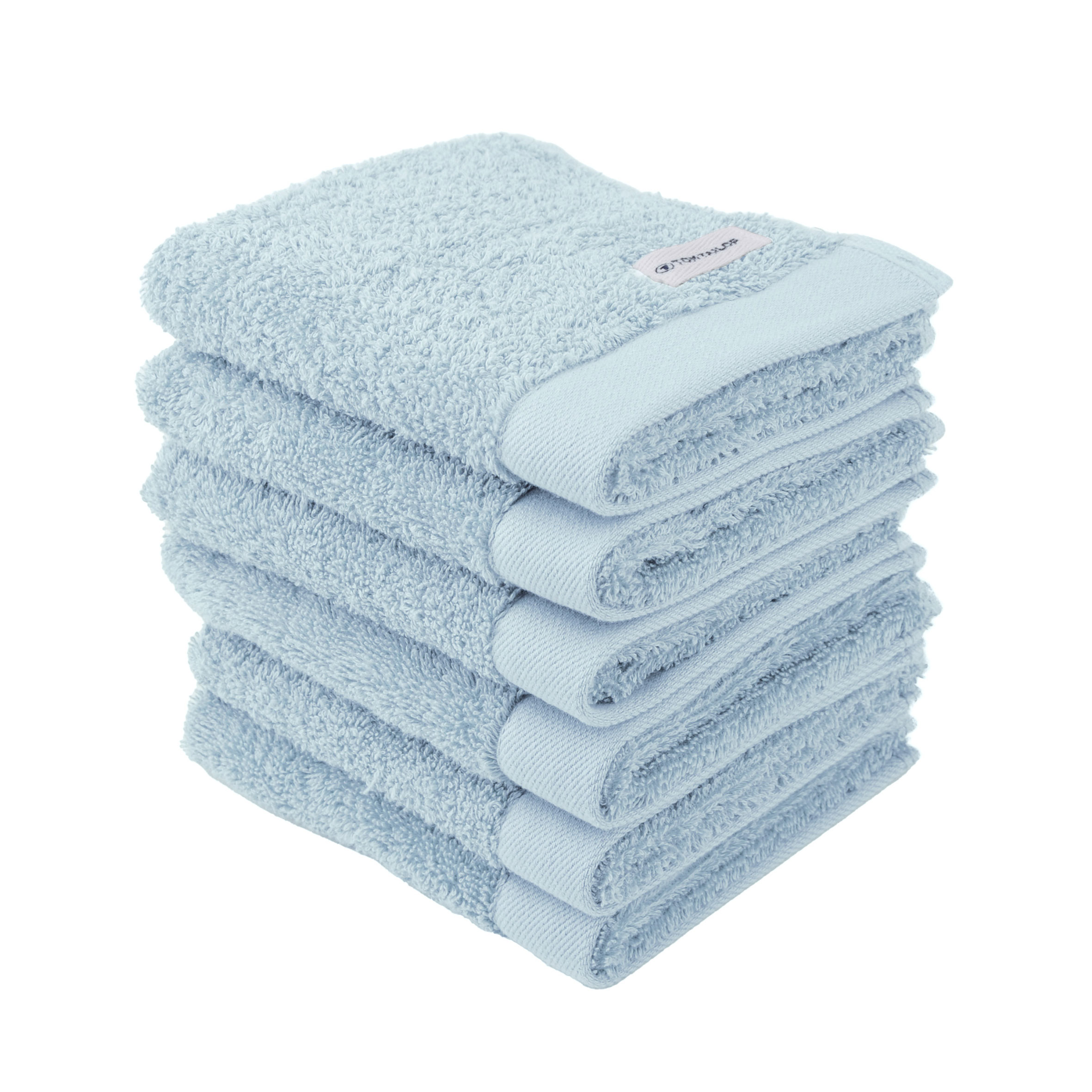 TOM TAILOR Gästehandtuch 6er-Set 'Color Bath Towel Sky Blue' – 30x50 cm, Frottier