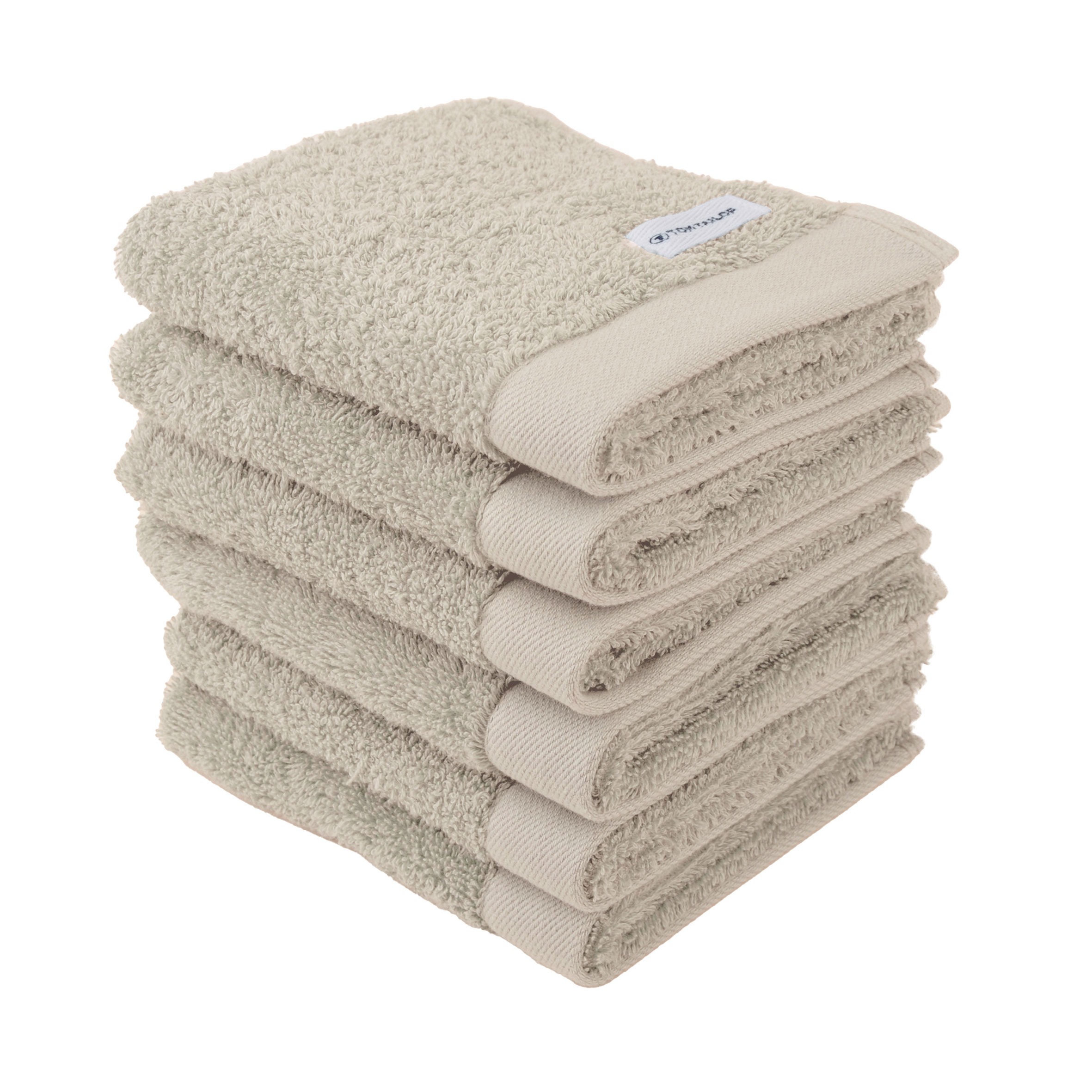 TOM TAILOR Gästehandtuch 6er-Set ‘Color Bath Towel Sunny Sand’ – 30×50 cm, Frottier