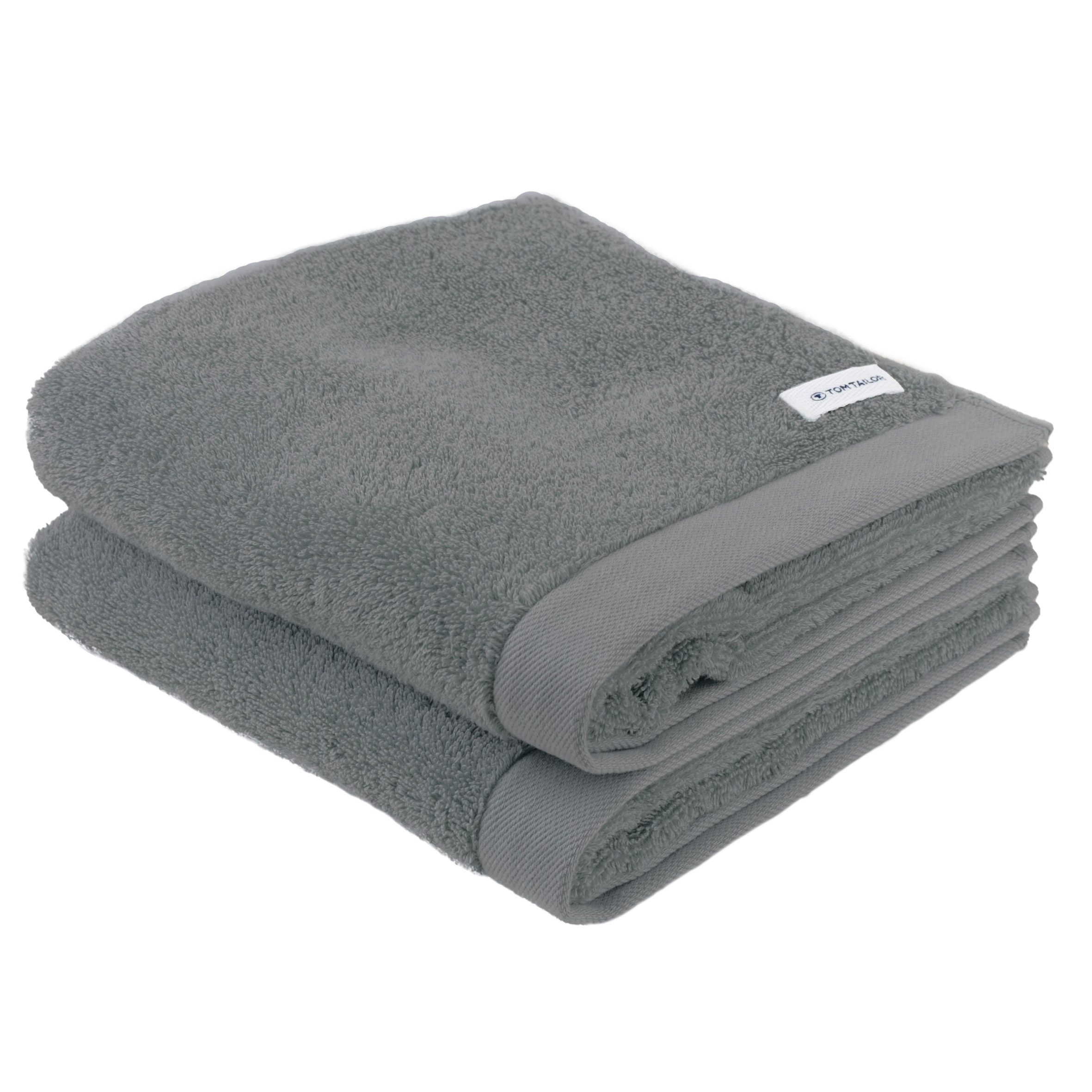TOM TAILOR Handtuch 2er Set - Color Bath Towel Moody Grey