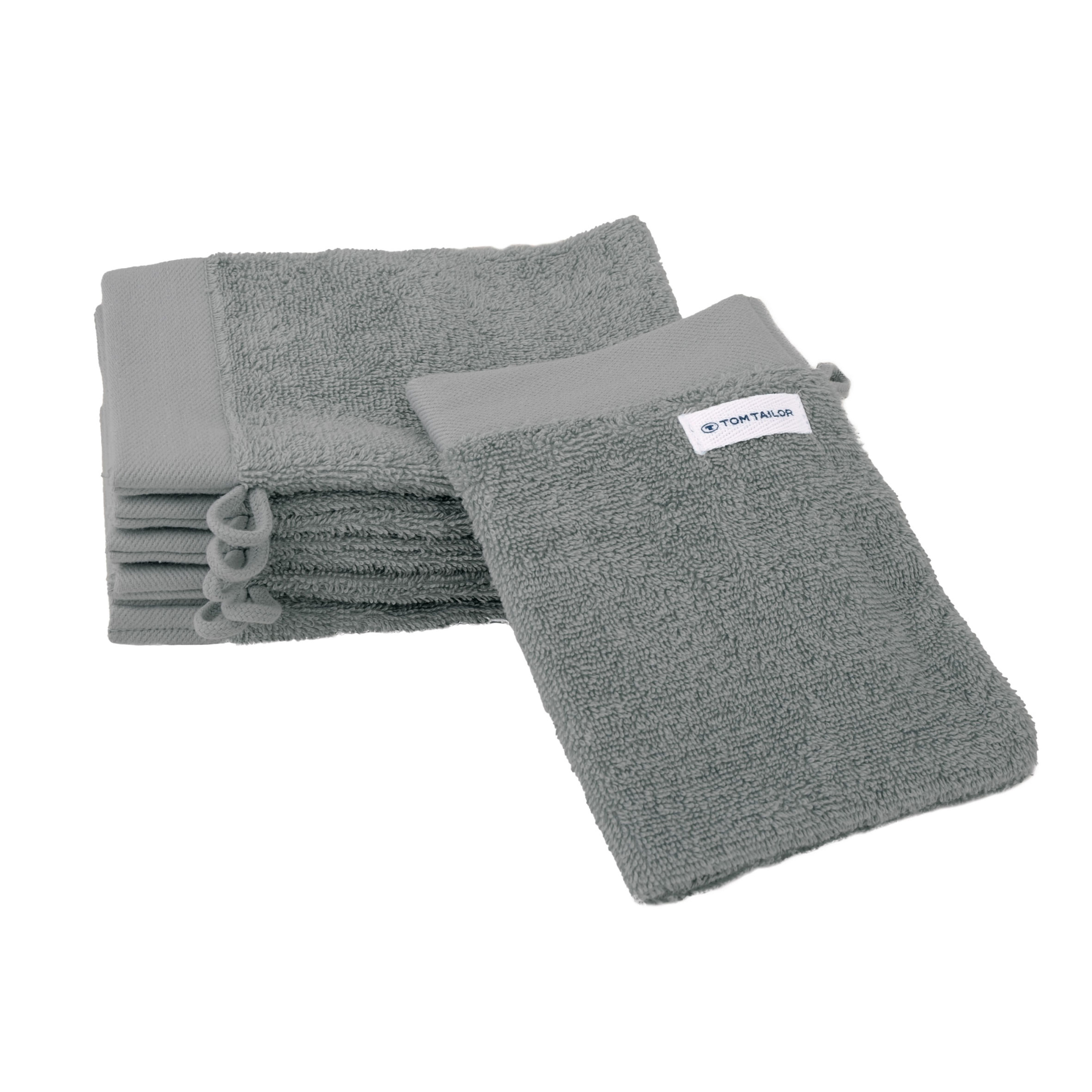 TOM TAILOR Waschhandschuh 6er Set - Color Bath Towel Moody Grey