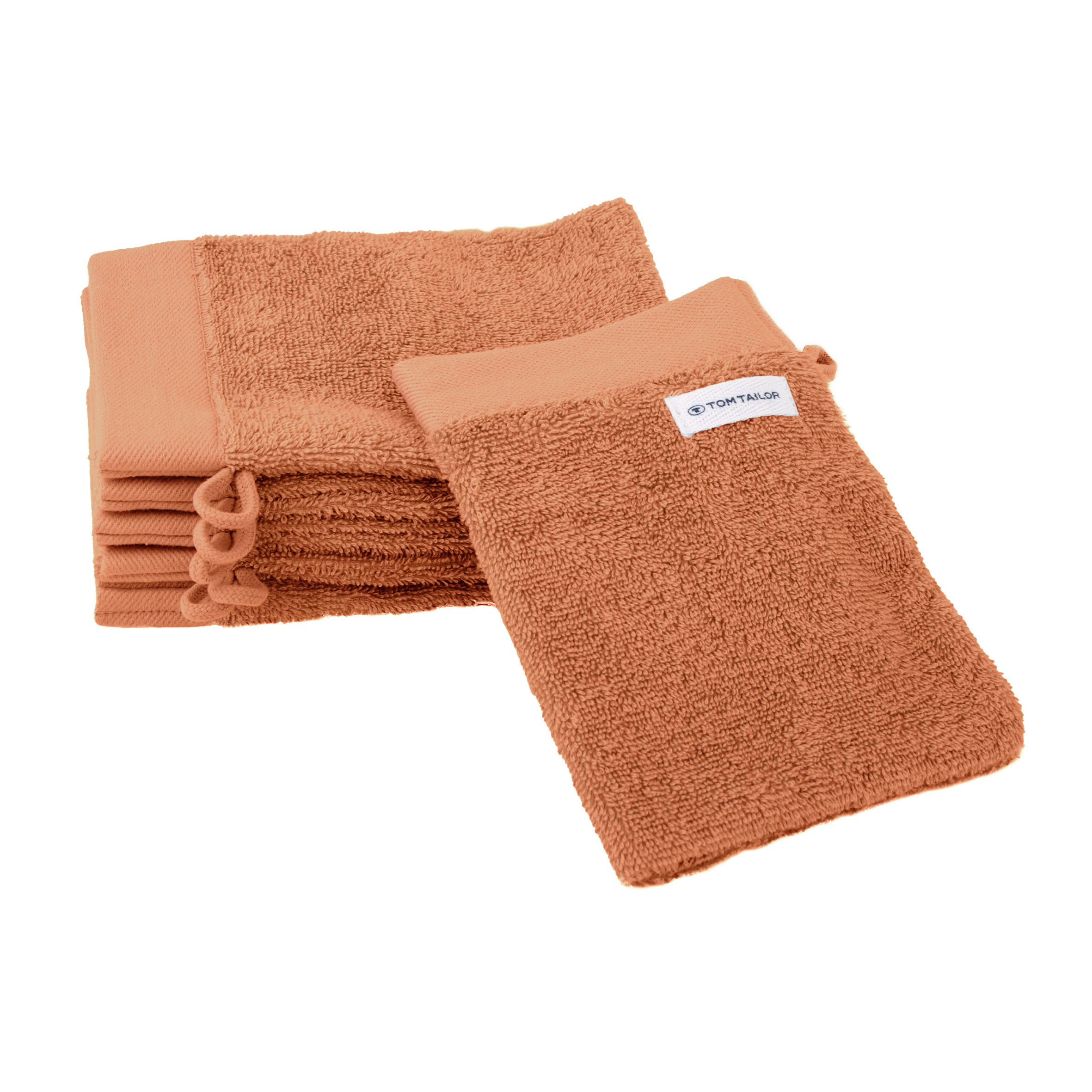 TOM TAILOR Waschhandschuh 6er Set - Color Bath Towel Warm Coral