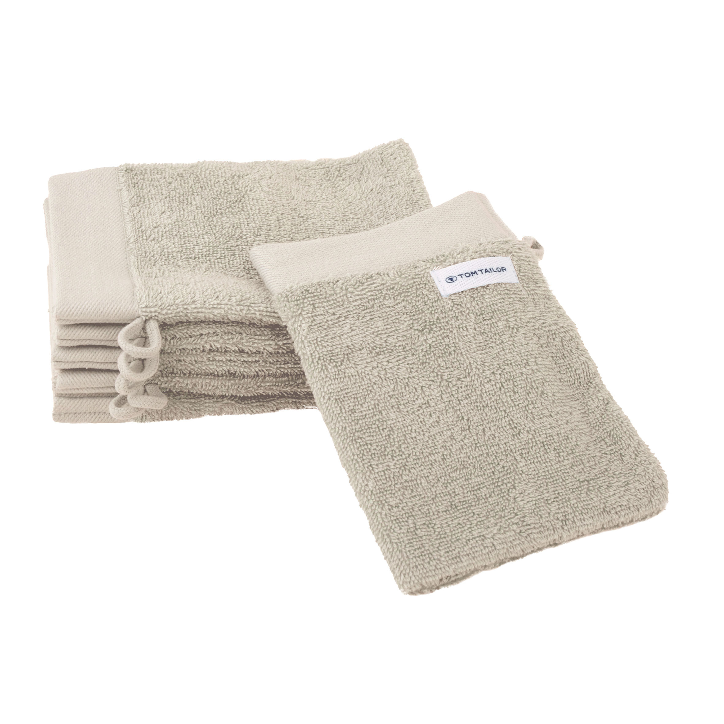 TOM TAILOR Waschhandschuh 6er Set - Color Bath Towel Sunny Sand