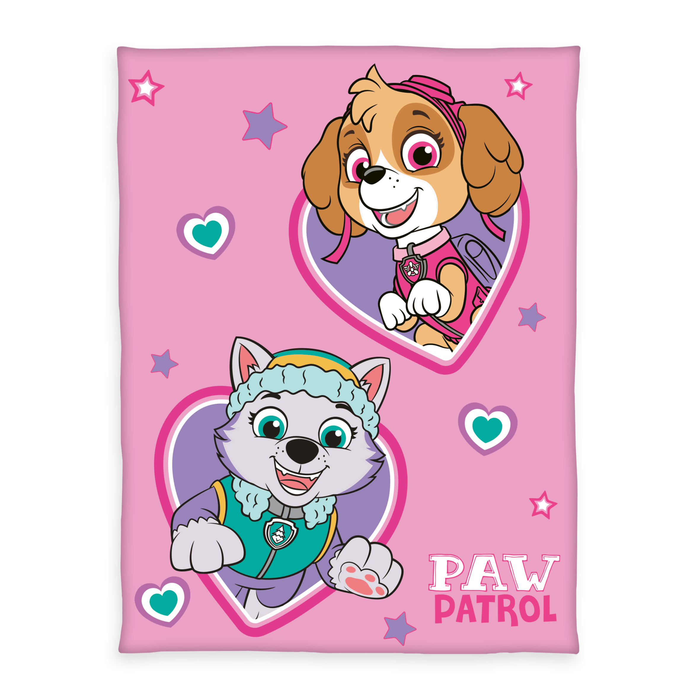 Paw Patrol Fleecedecke 'Heart' – 130x170 cm, Fleece