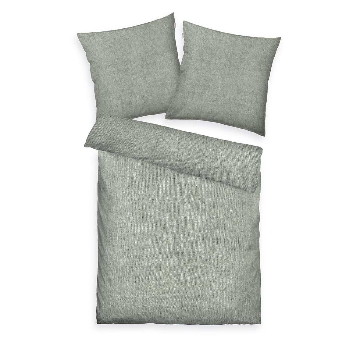 TOM TAILOR Bettwäsche-Set 'Woven Melange Soft Forest' – 135x200 oder 155x220 cm, Flanell
