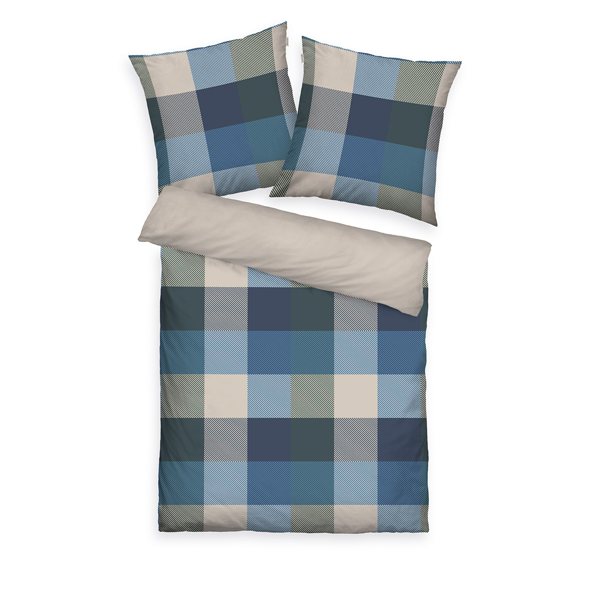 TOM TAILOR Winterbettwäsche - Bold Mosaic Navy & Forest