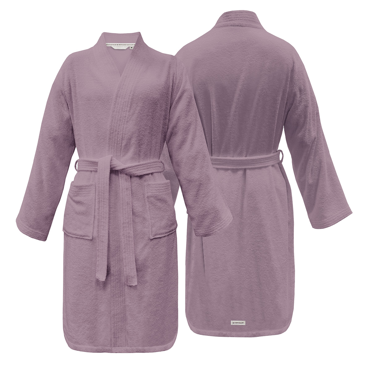TOM TAILOR Kimonobademantel 'Cozy Mauve' – 100% Baumwolle, Frottier