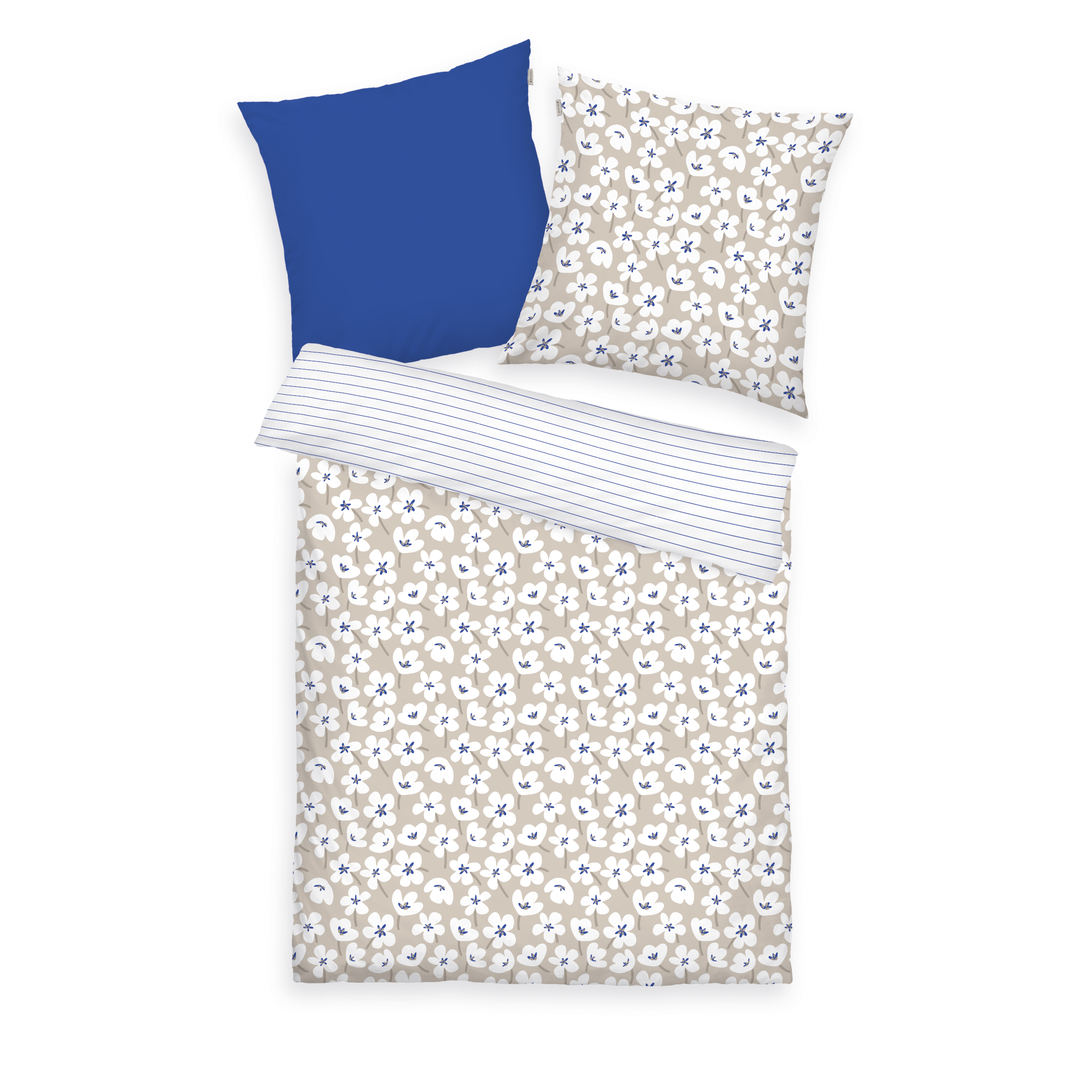 TOM TAILOR Bettwäsche -  Fresh Flowers Cobalt & Sunny Sand