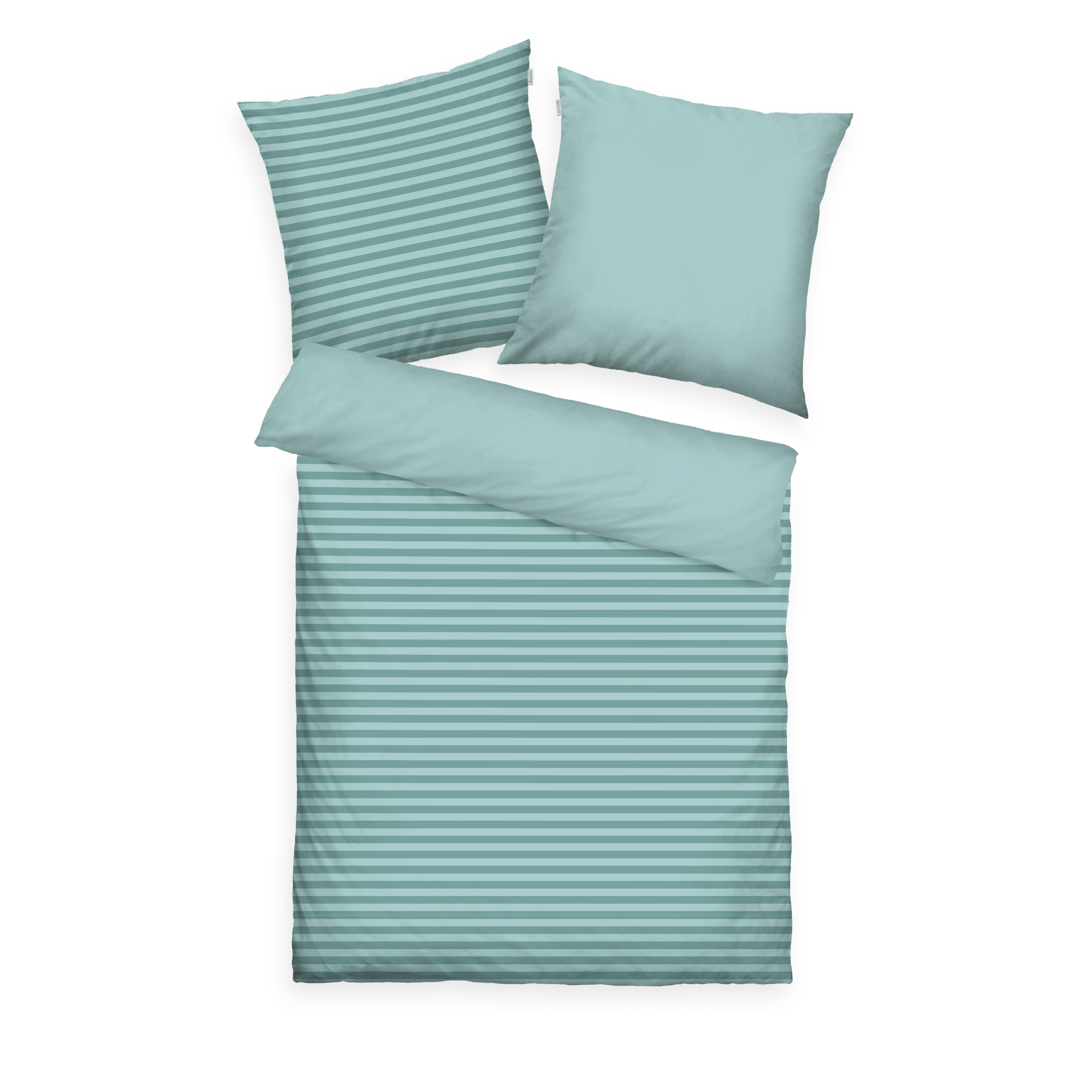 TOM TAILOR Bettwäsche-Set 'Medium Stripes Cozy Mauve & Crisp White' – 135x200, 155x220 oder 200x200 cm, Renforcé