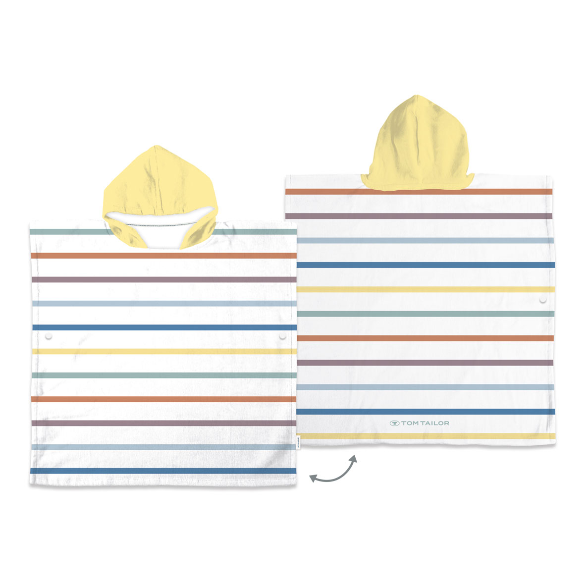 TOM TAILOR Junior Poncho - Colored Stripes Multi Color