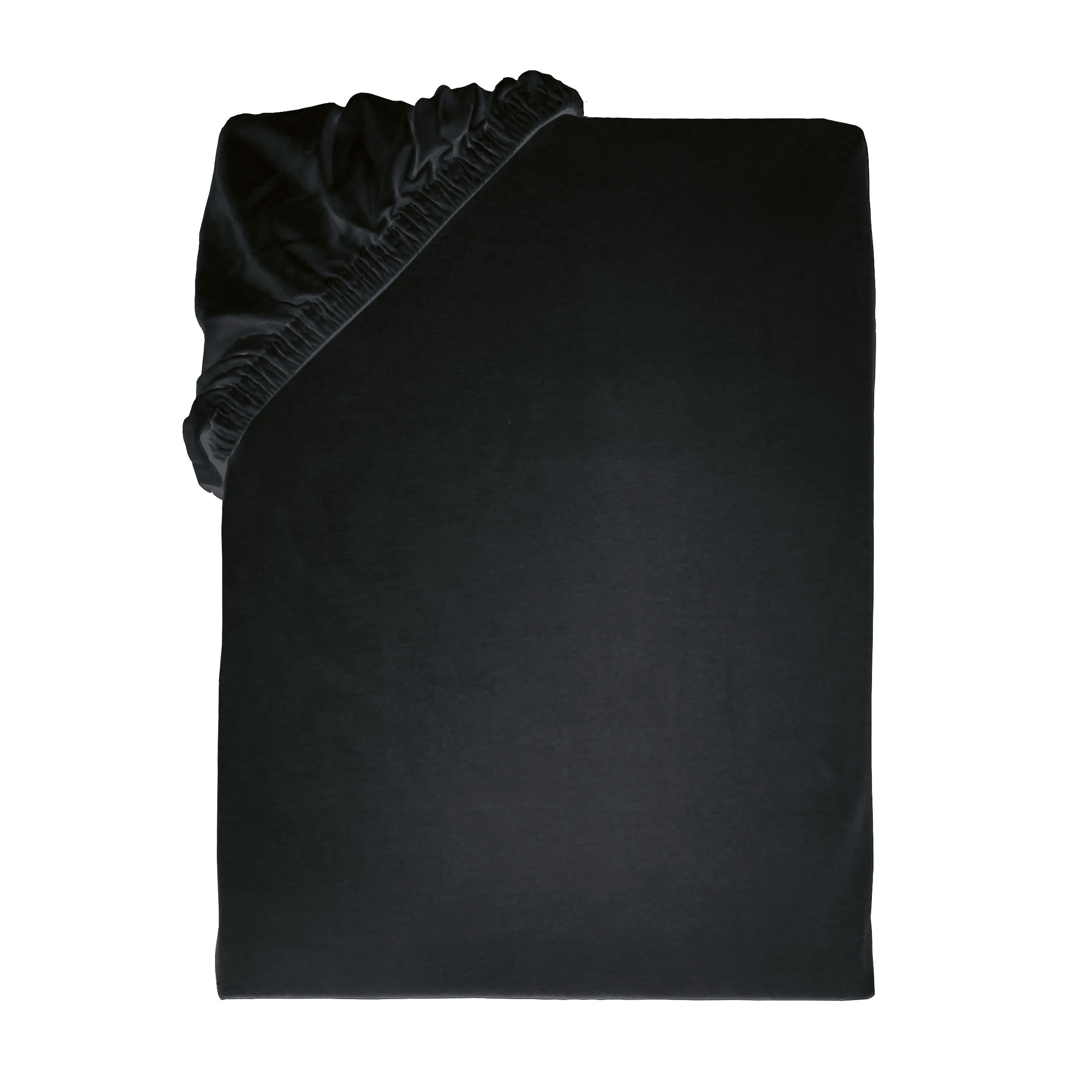 TOM TAILOR Spannbettlaken 'Uni Schwarz' –  verschiedene Größen, Jersey