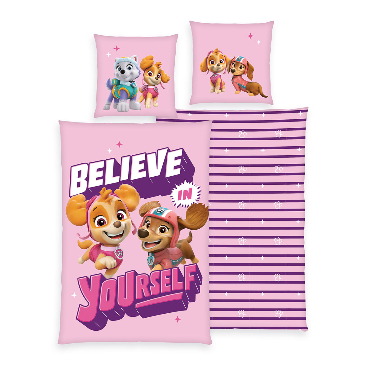 Paw Patrol Bettwäsche-Set 'Believe' – 135x200 cm, Linon