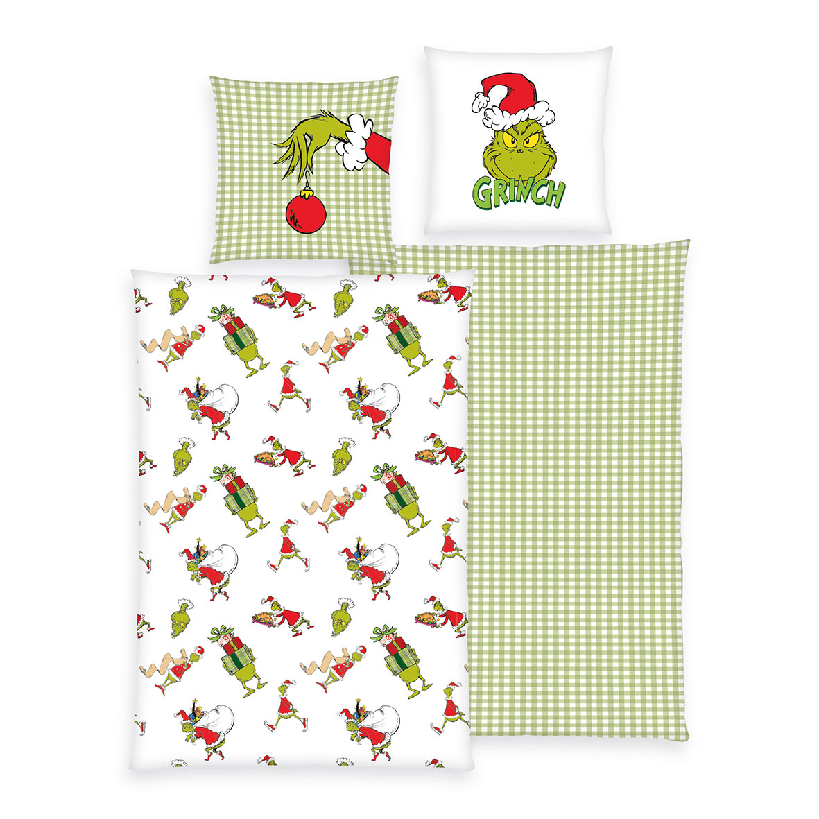 Grinch Bettwäsche-Set 'Merry Grinchmas' – 135x200, Renforcé