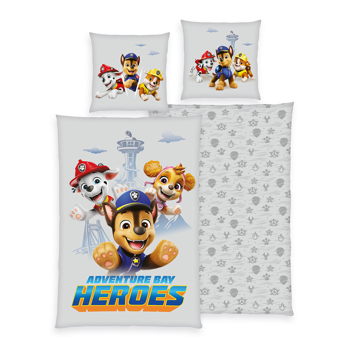 Paw Patrol Winterbettwäsche-Set 'Heroes' – 135x200, 140x200 oder 160x210 cm, Flanell