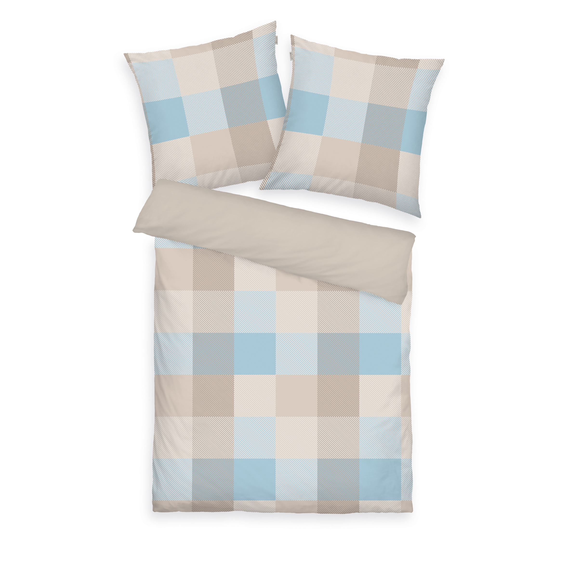 TOM TAILOR Bettwäsche-Set 'Bold Mosaic Nature & Sunny Sand & Sky Blue' – in verschiedenen Größen erhältlich, Flanell