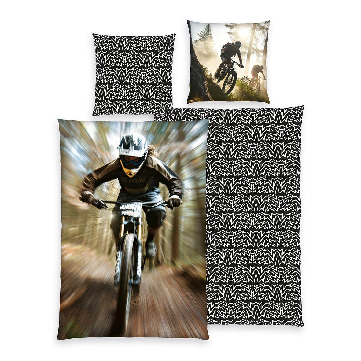 Young Collection Bettwäsche-Set 'Speed Motion' – 135x200 cm, Mikrofaser