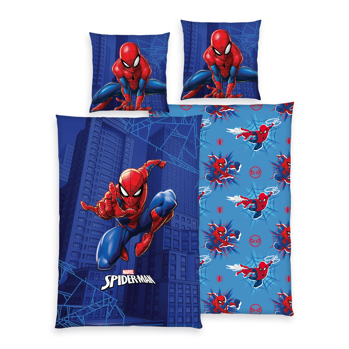 Spider-Man Bettwäsche ‘City Hero’ - 135x200 oder 140x200 cm, Renforcé