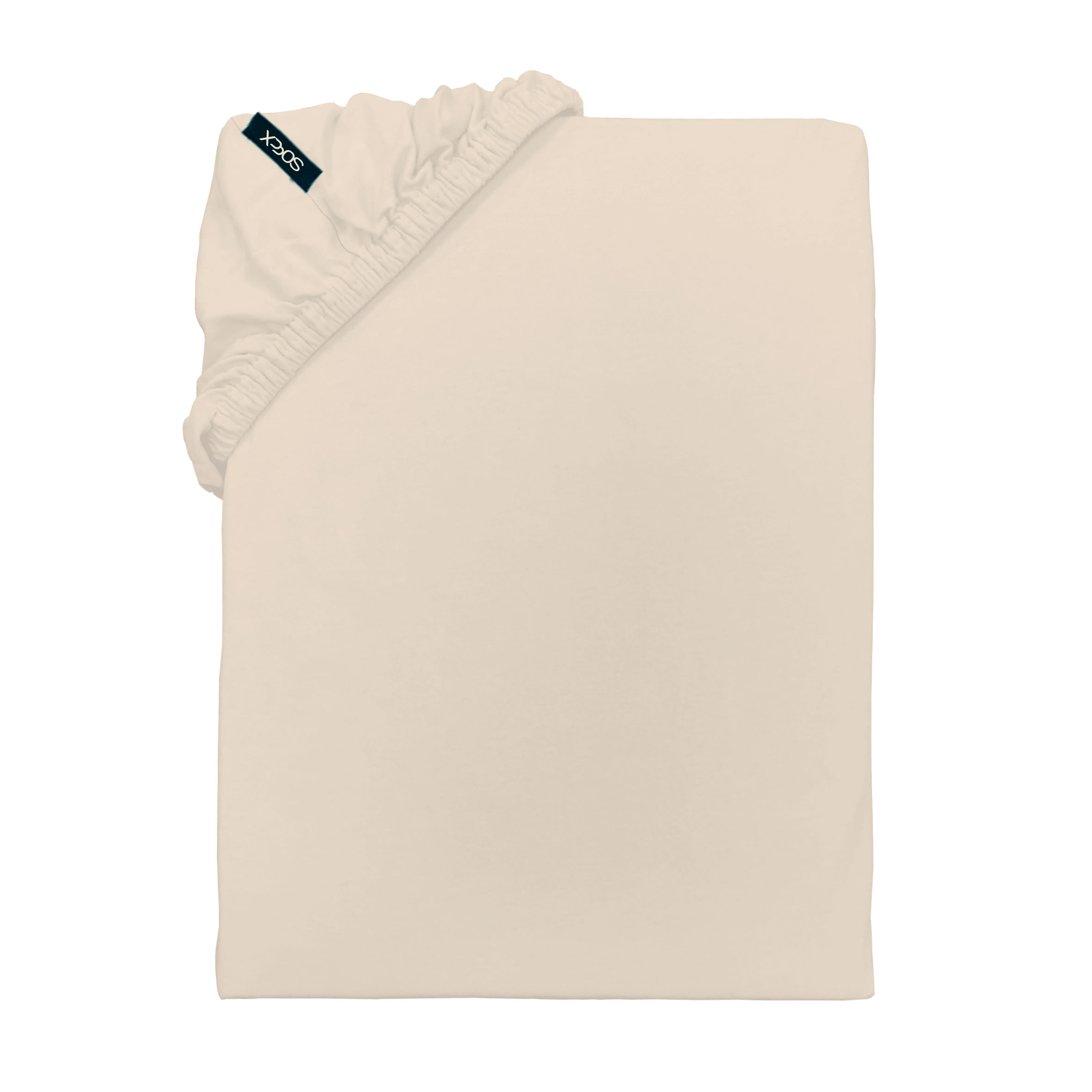 SOCCX Spannbettlaken 'Beige' – verschiedene Größen, Jersey