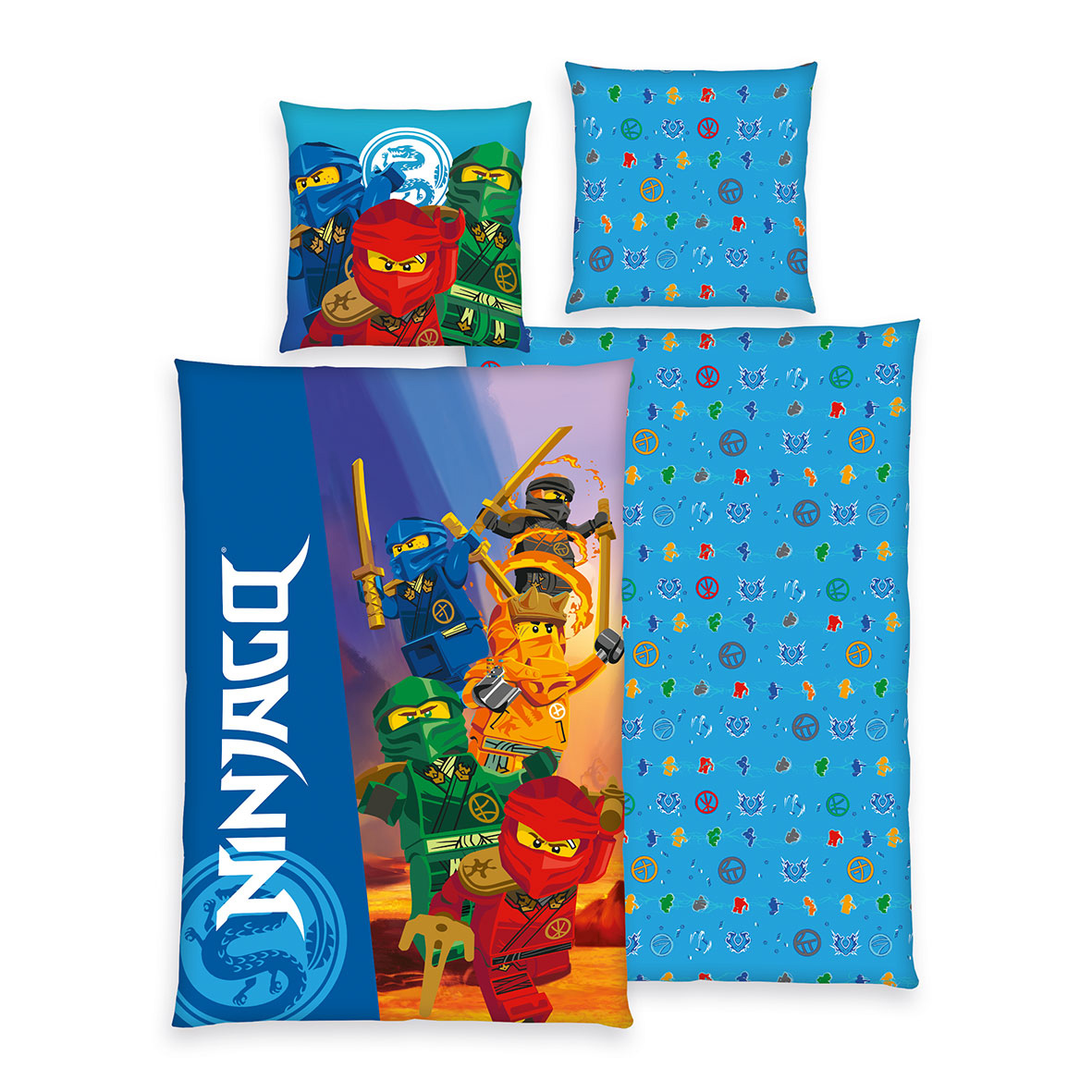 LEGO NINJAGO Bettwäsche 'Ninja Team' - 135x200 oder 140x200 cm, Renforcé