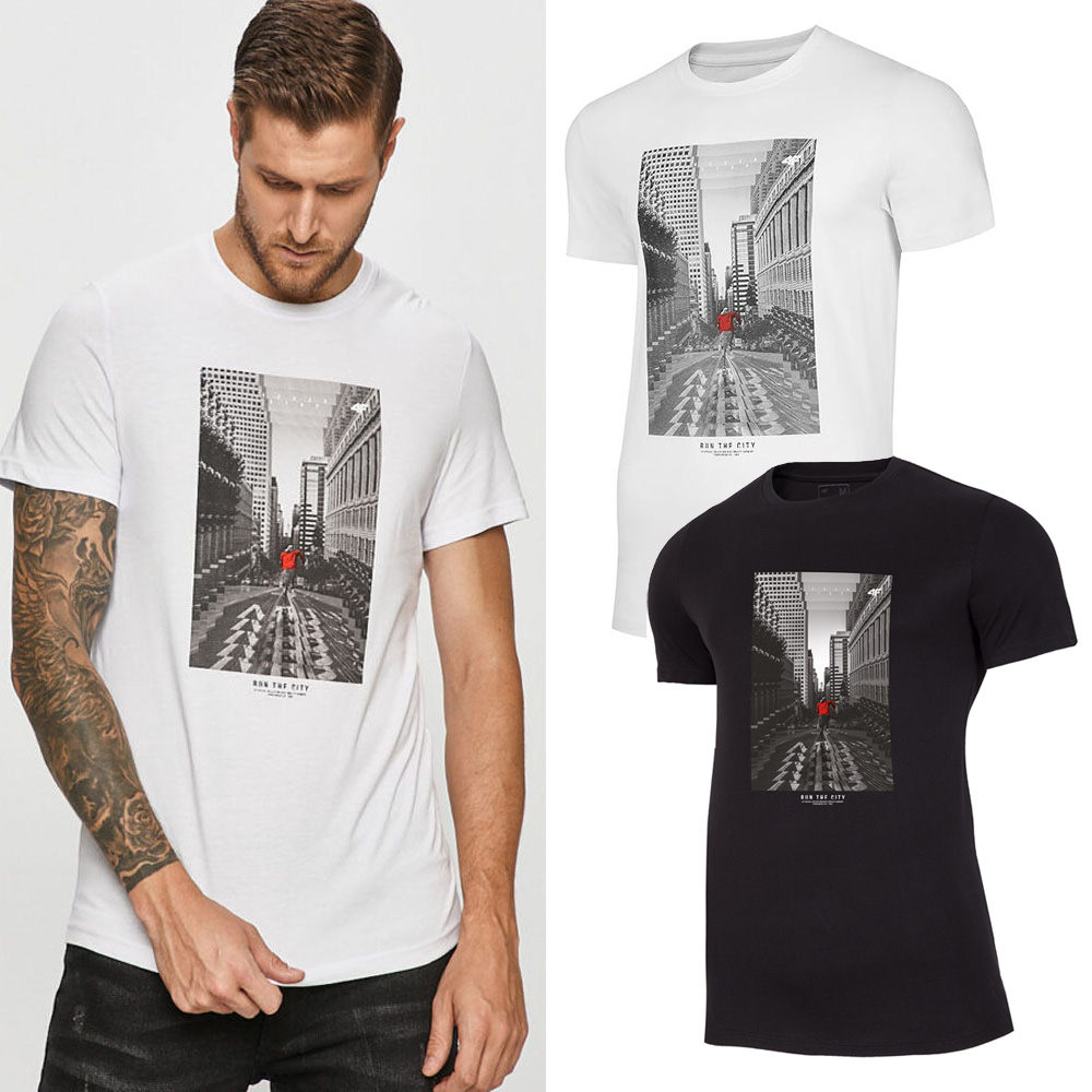 4F Sport - Run the City-  Herren T-Shirt aus Baumwolle