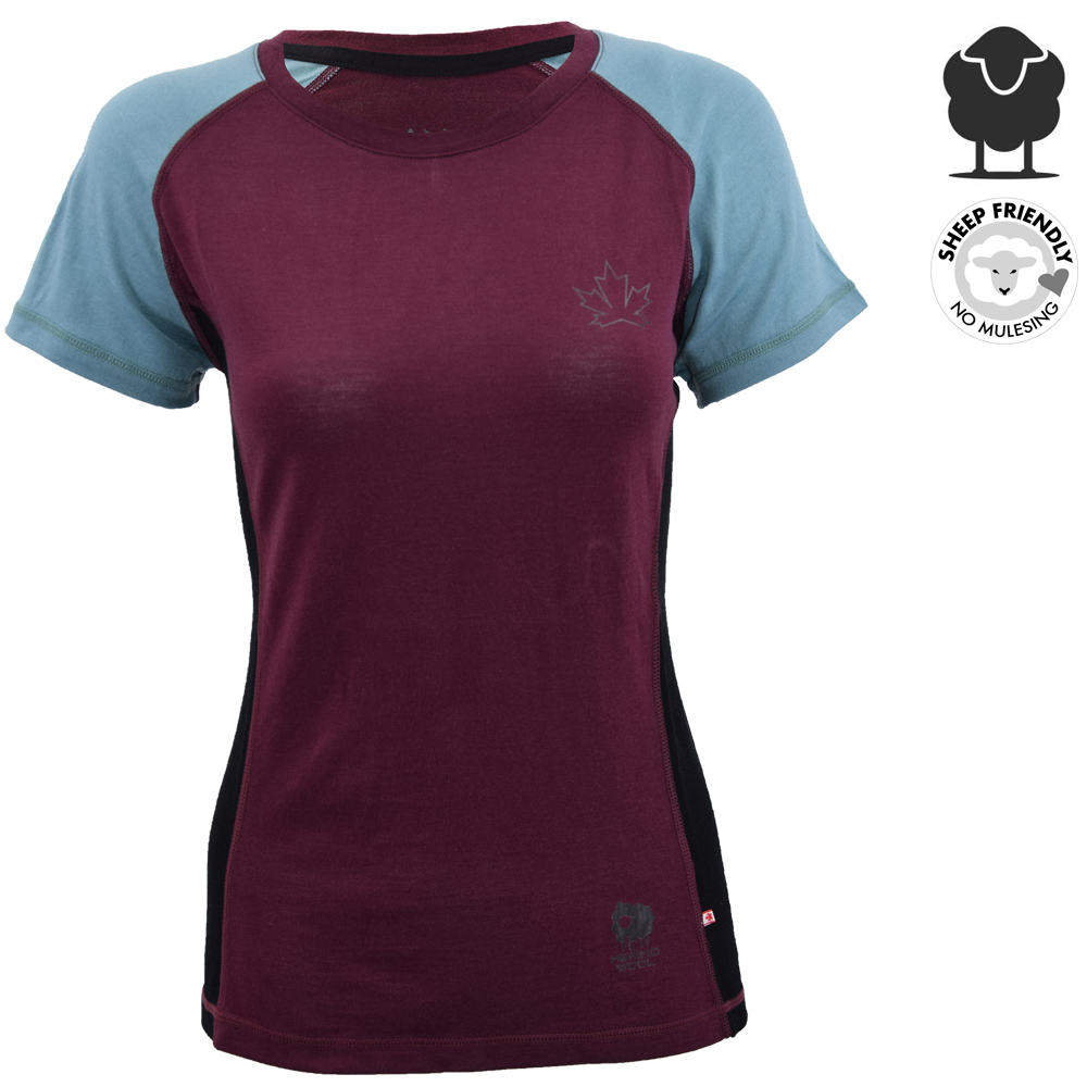 CANADA NORTH - 100% Merino Damen T-Shirt CHILCOTIN - mulesing frei