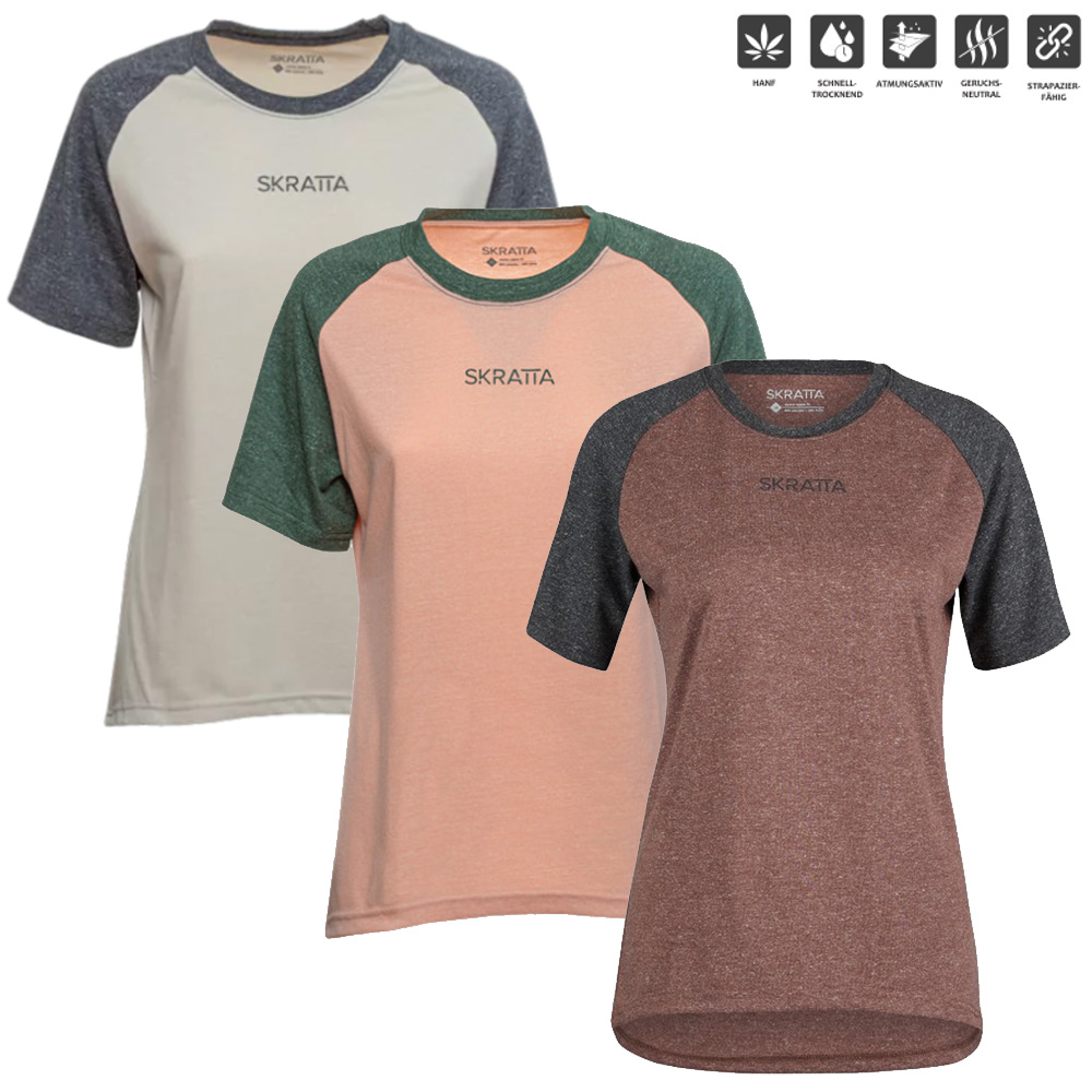 SKRATTA - Mix Hanf T-Shirt BENTE Damen T-Shirt kühlend